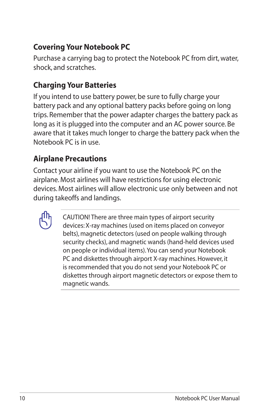 Asus G55VW User Manual | Page 10 / 134