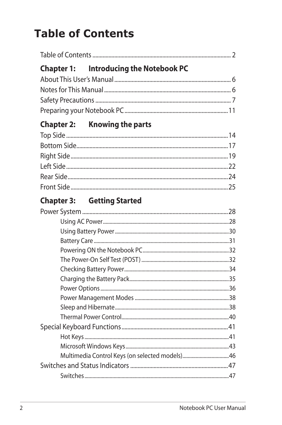 Asus G55VW User Manual | Page 2 / 134