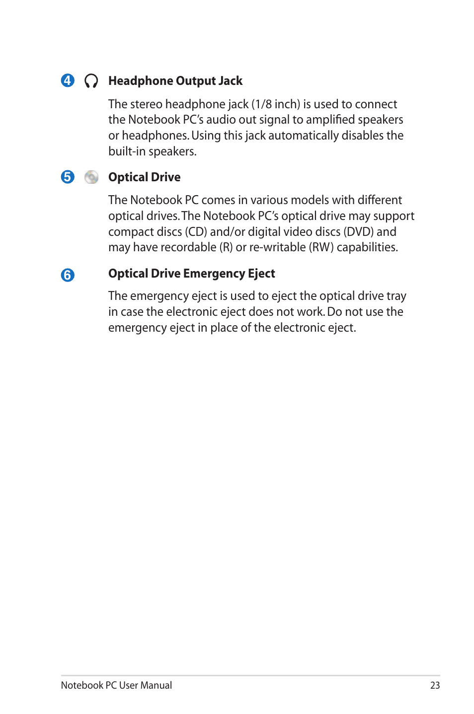 Asus G55VW User Manual | Page 23 / 134