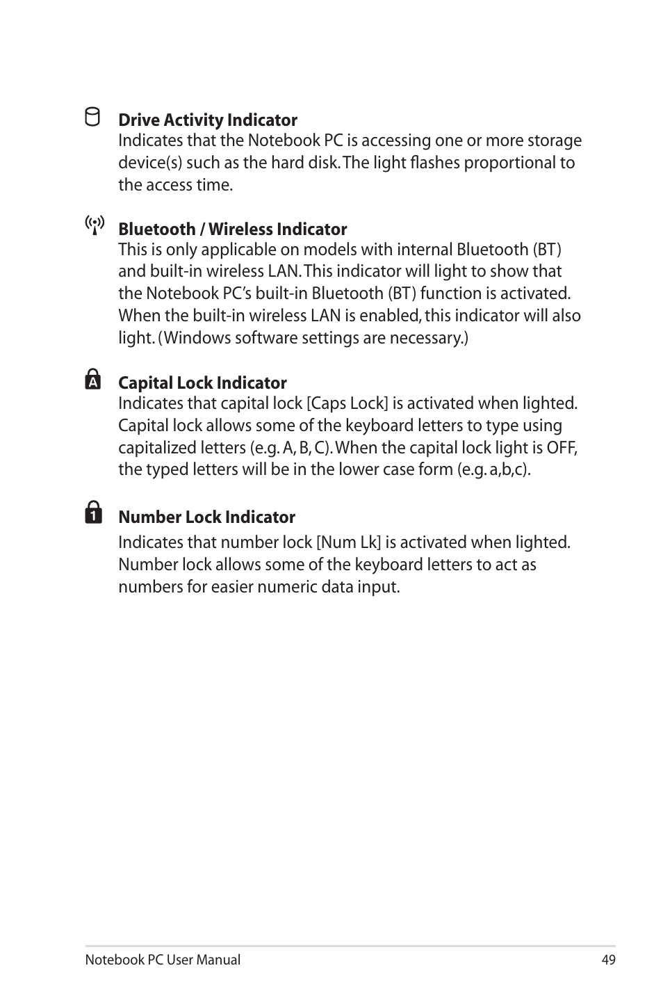 Asus G55VW User Manual | Page 49 / 134