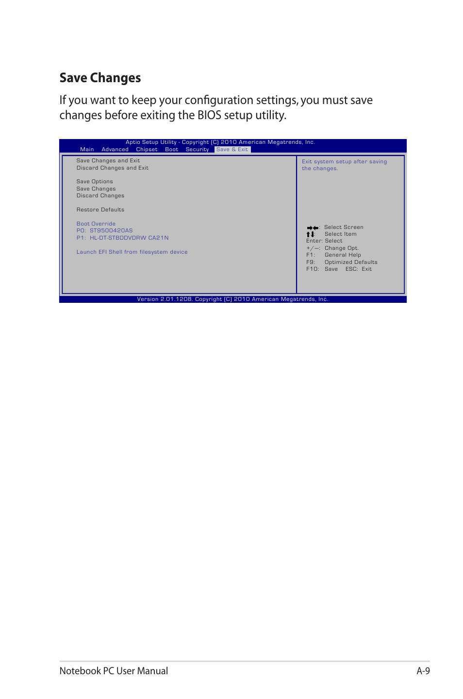 Save changes | Asus G55VW User Manual | Page 87 / 134