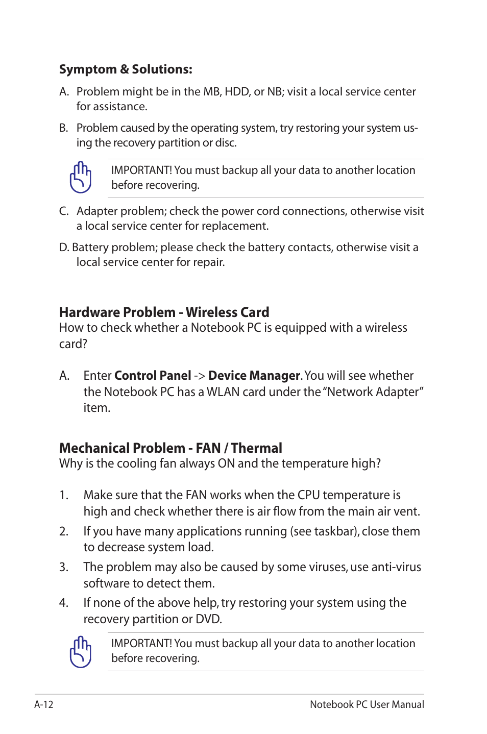 Asus G55VW User Manual | Page 90 / 134