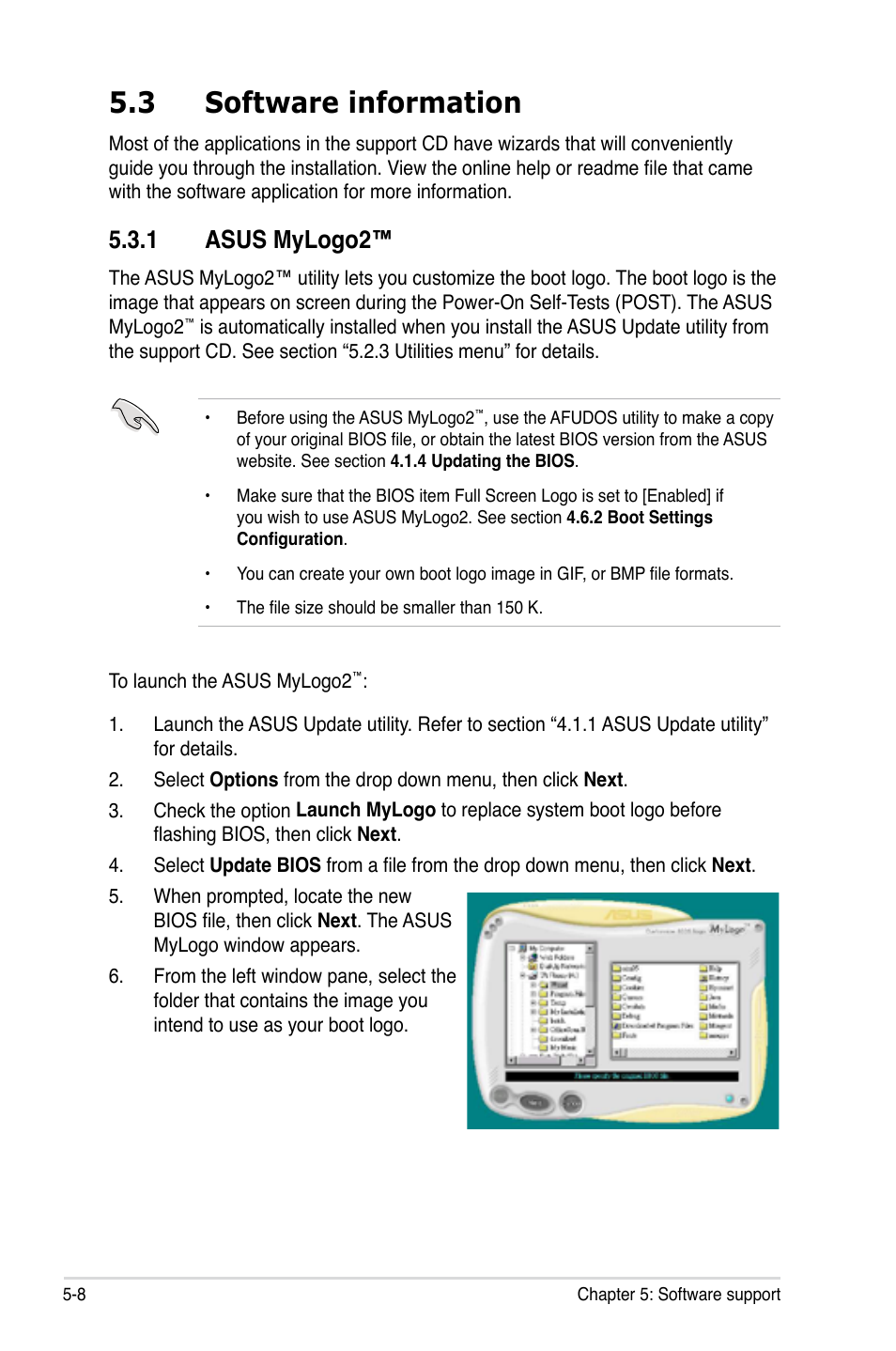 3 software information, 1 asus mylogo2 | Asus M3A User Manual | Page 108 / 134