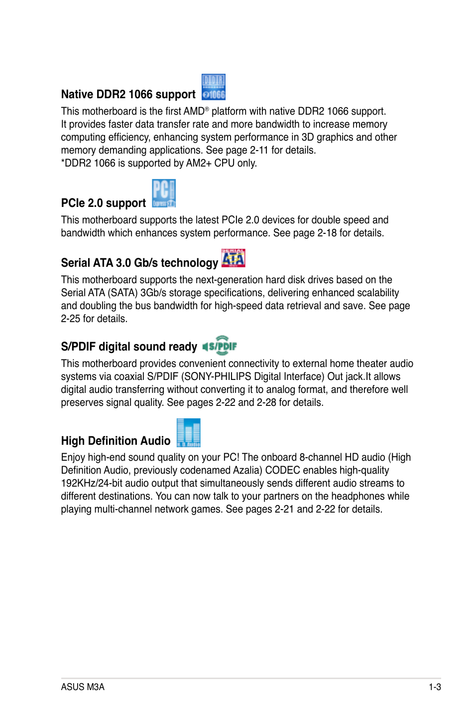 Asus M3A User Manual | Page 17 / 134