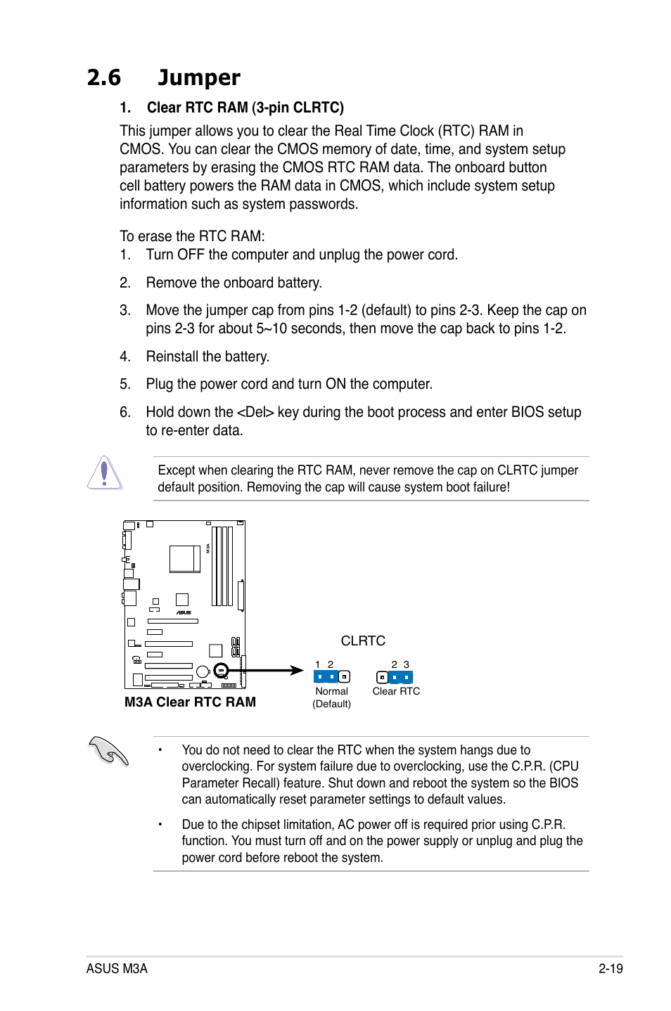 6 jumper | Asus M3A User Manual | Page 41 / 134