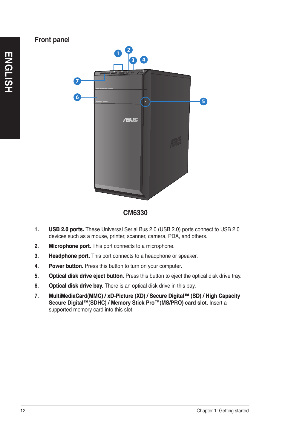 En gl is h en gl is h en gl is h en gl is h | Asus CM6830 User Manual | Page 12 / 90