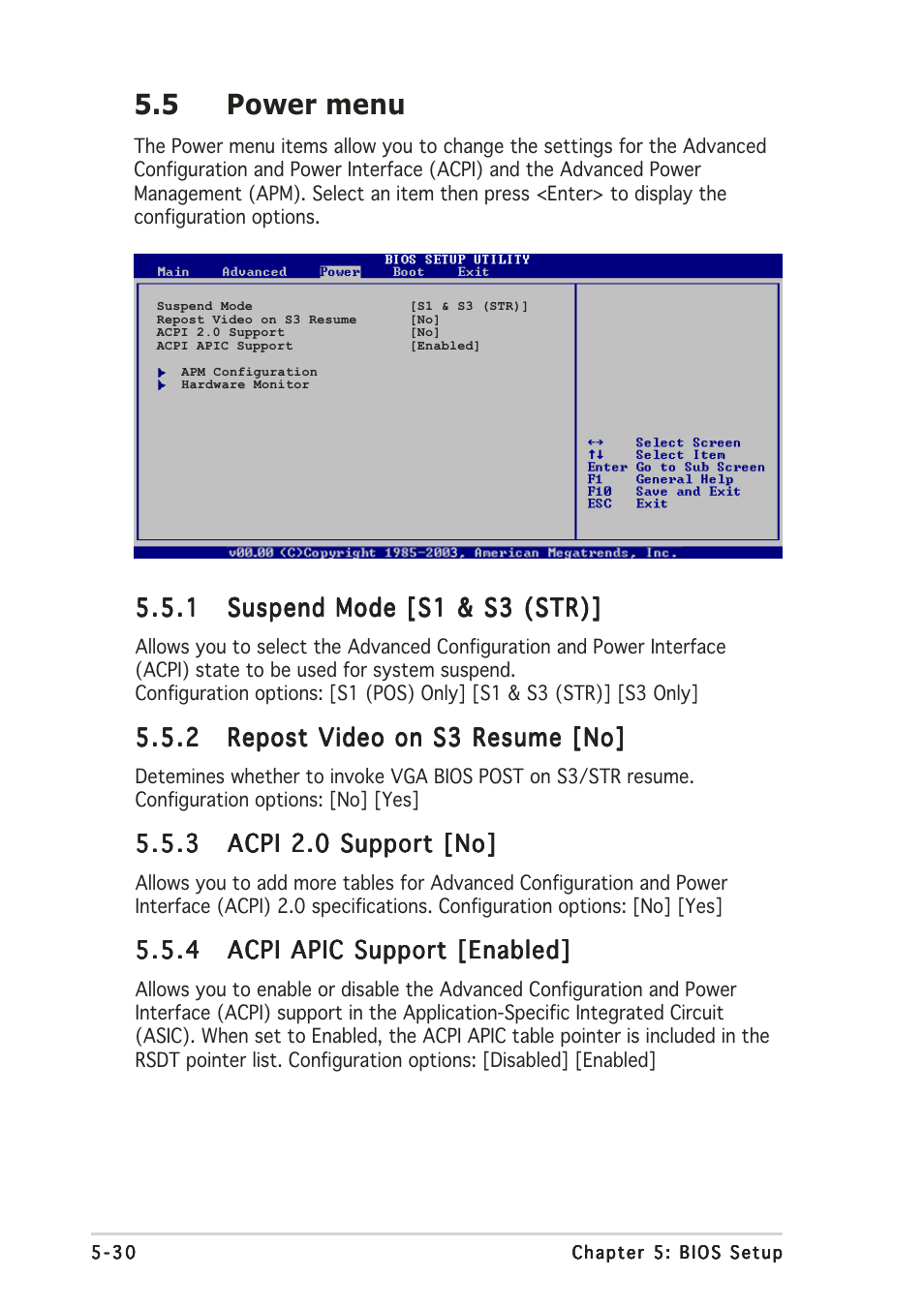 5 power menu | Asus Vintage-AH1 User Manual | Page 103 / 113