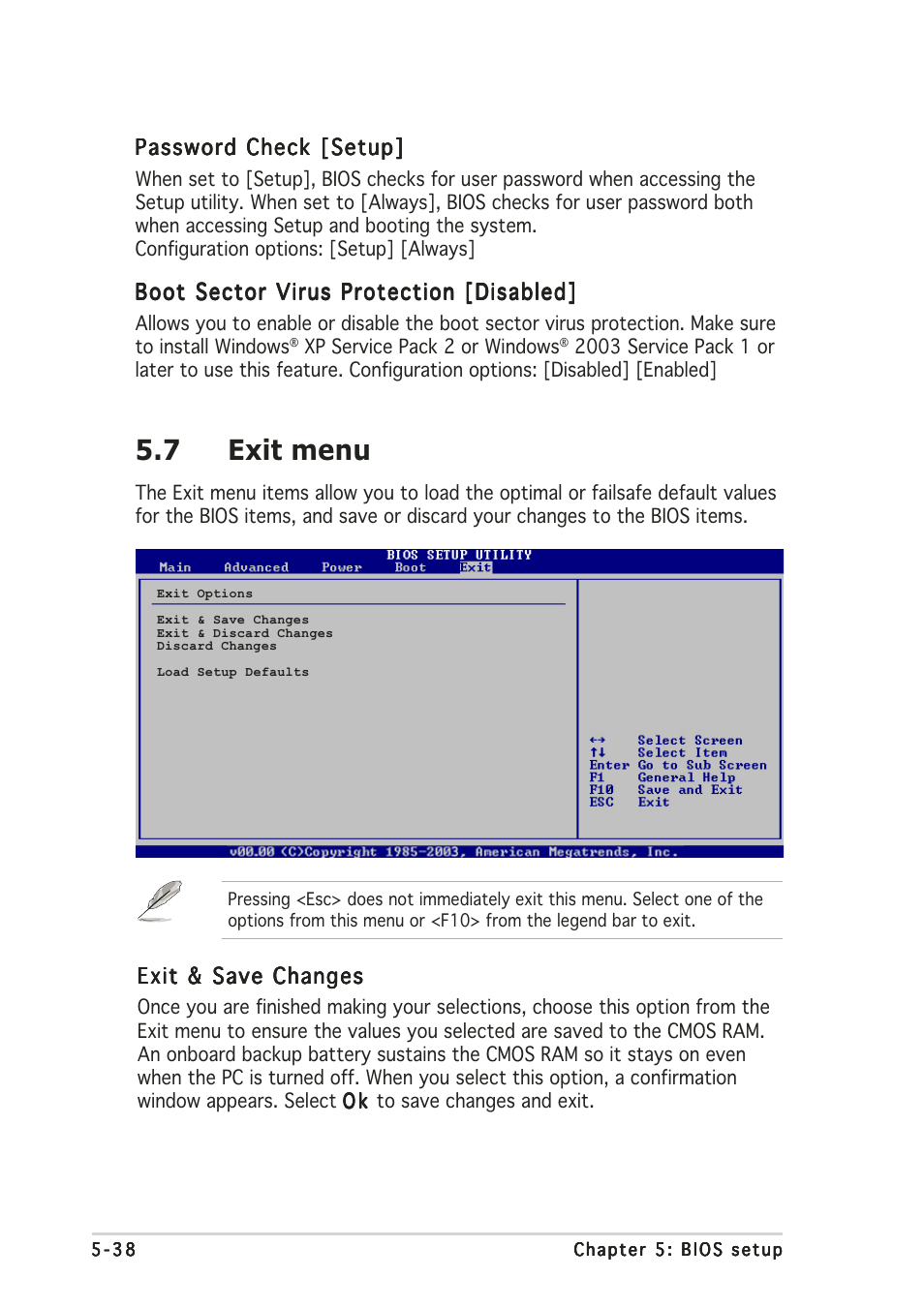 7 exit menu | Asus Vintage-AH1 User Manual | Page 111 / 113