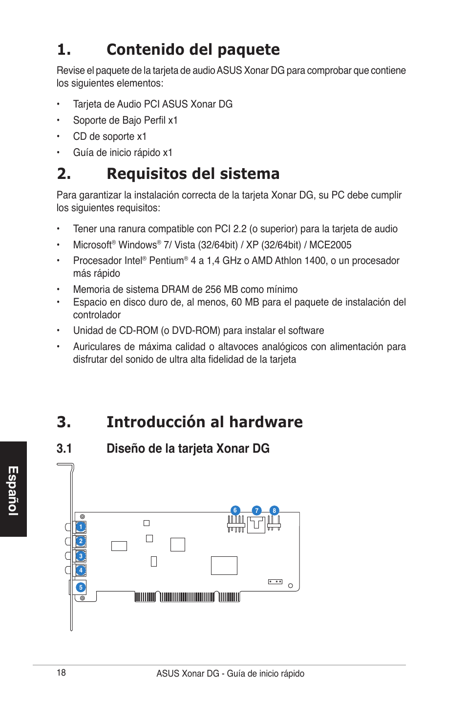 Asus Xonar DG User Manual | Page 18 / 28