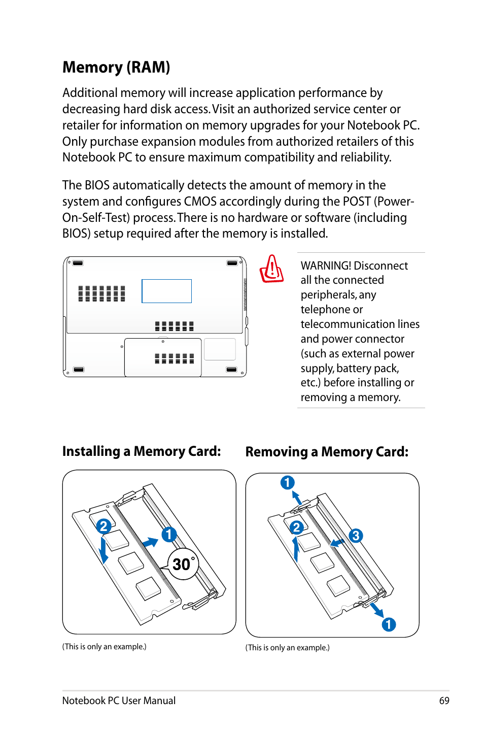 Memory (ram) | Asus X93SM User Manual | Page 69 / 120