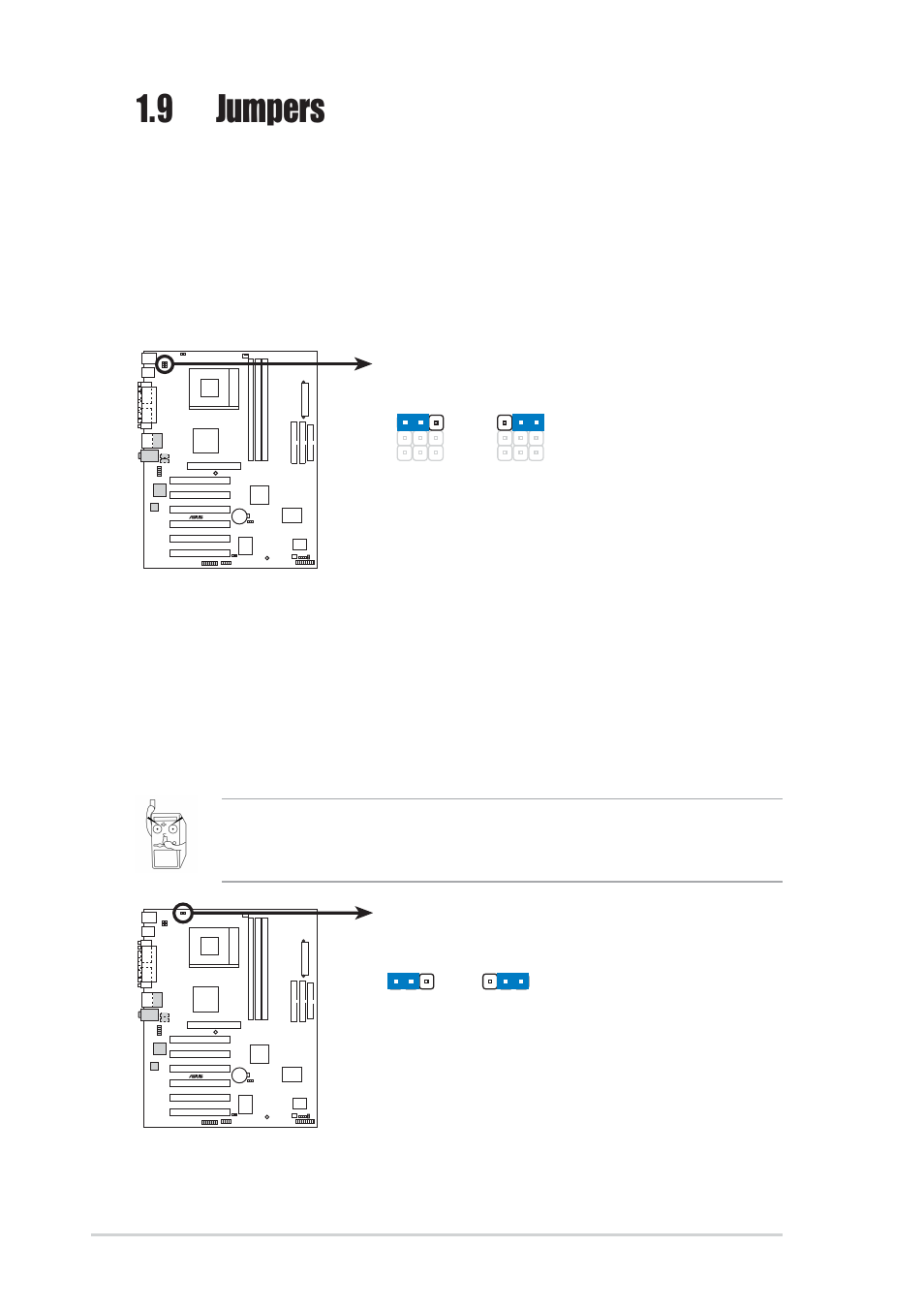 9 jumpers, 10 chapter 1: motherboard information | Asus A7V333-X User Manual | Page 20 / 64