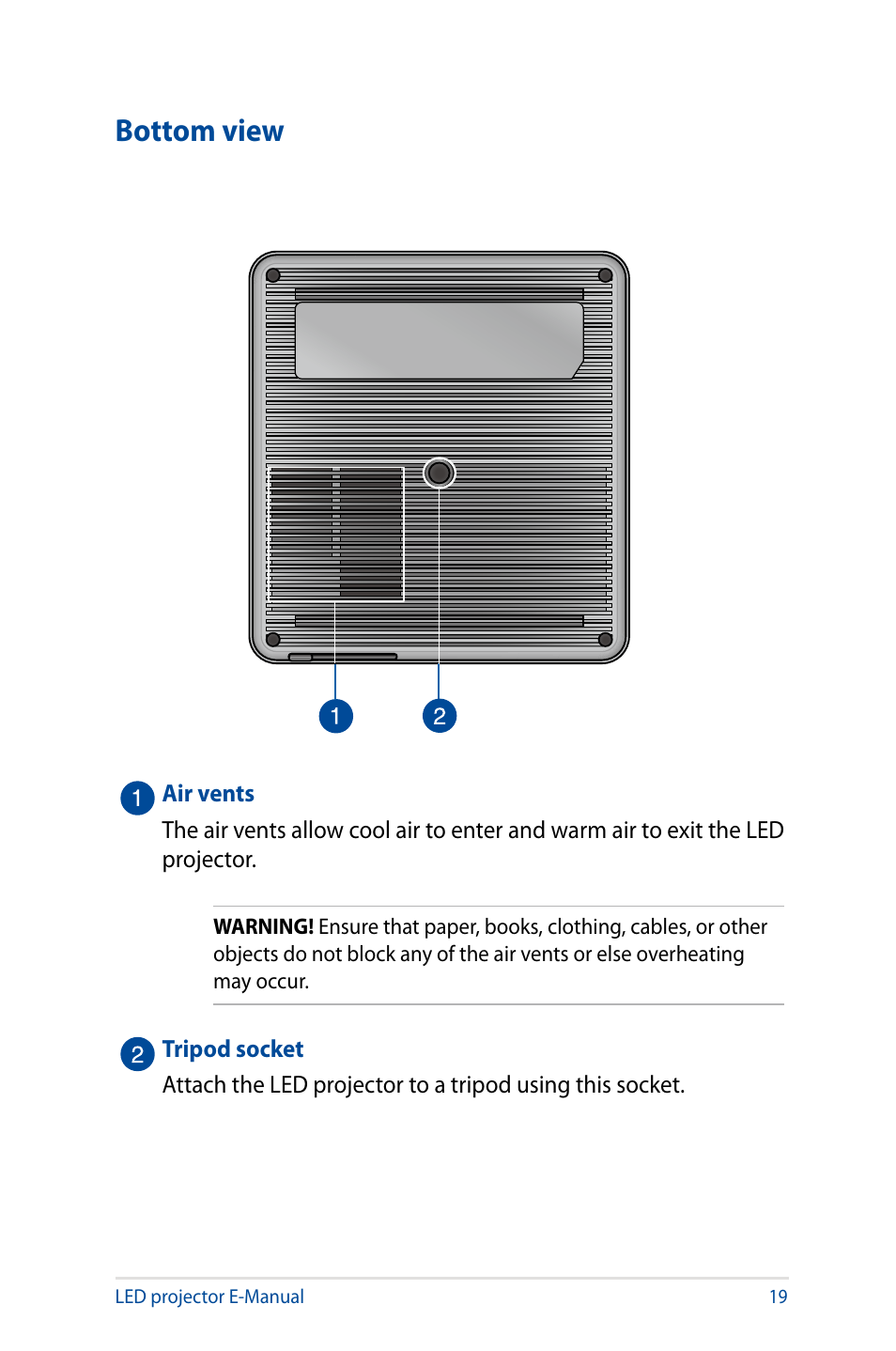 Bottom view | Asus S1 User Manual | Page 19 / 46
