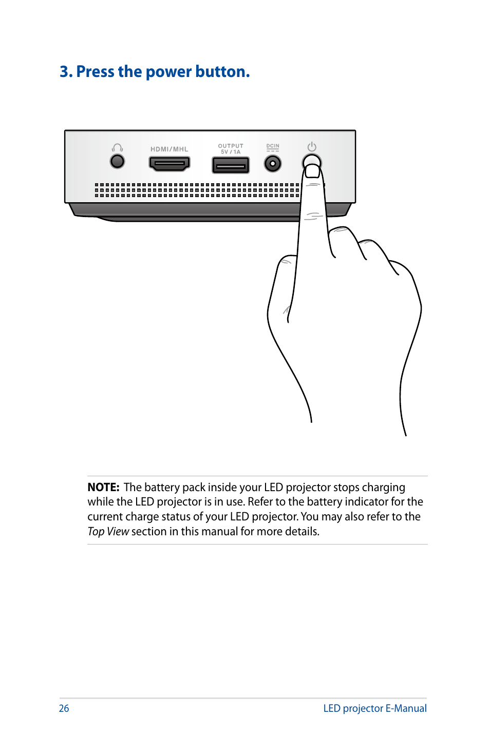 Press the power button | Asus S1 User Manual | Page 26 / 46