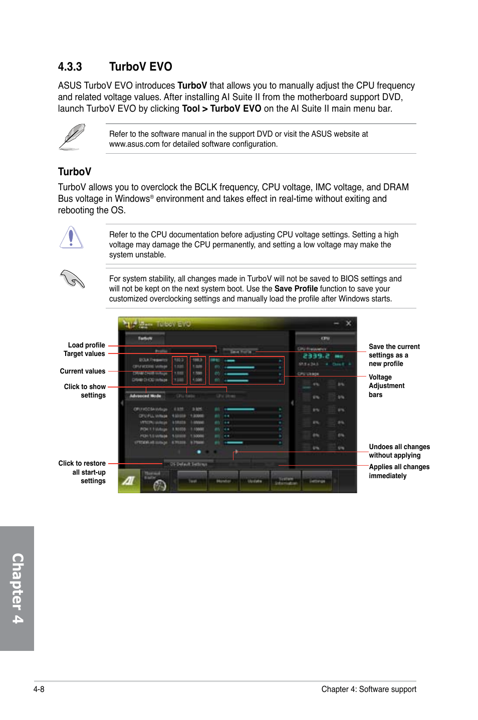 3 turbov evo, Turbov evo -8, Chapter 4 | Turbov | Asus SABERTOOTH X79 User Manual | Page 114 / 148