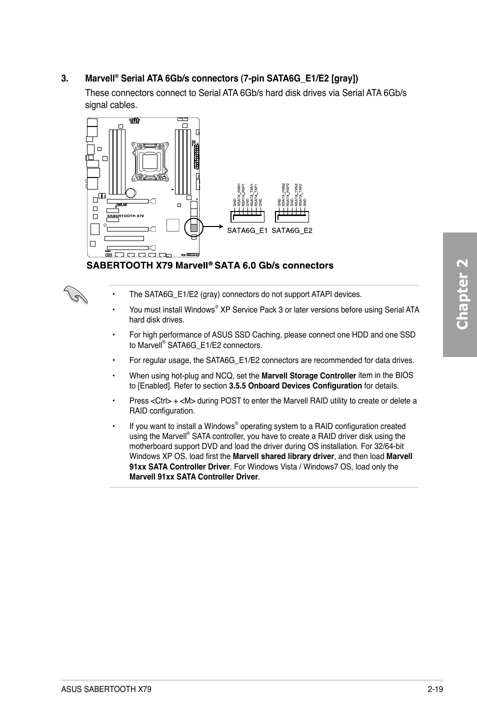 Chapter 2 | Asus SABERTOOTH X79 User Manual | Page 37 / 148