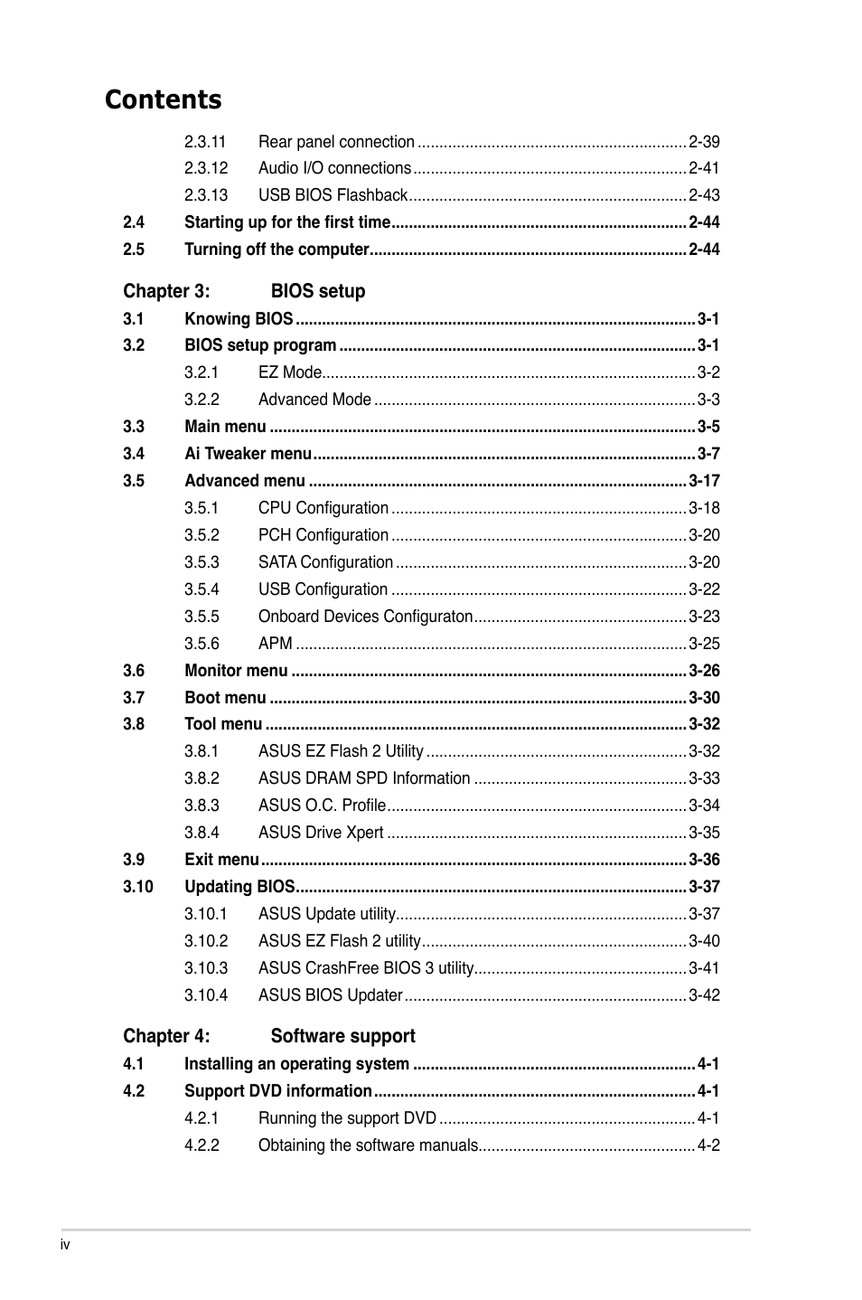 Asus SABERTOOTH X79 User Manual | Page 4 / 148