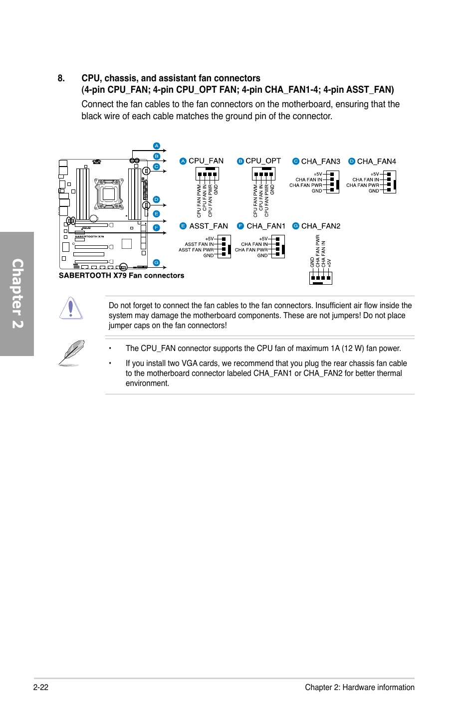 Chapter 2 | Asus SABERTOOTH X79 User Manual | Page 40 / 148