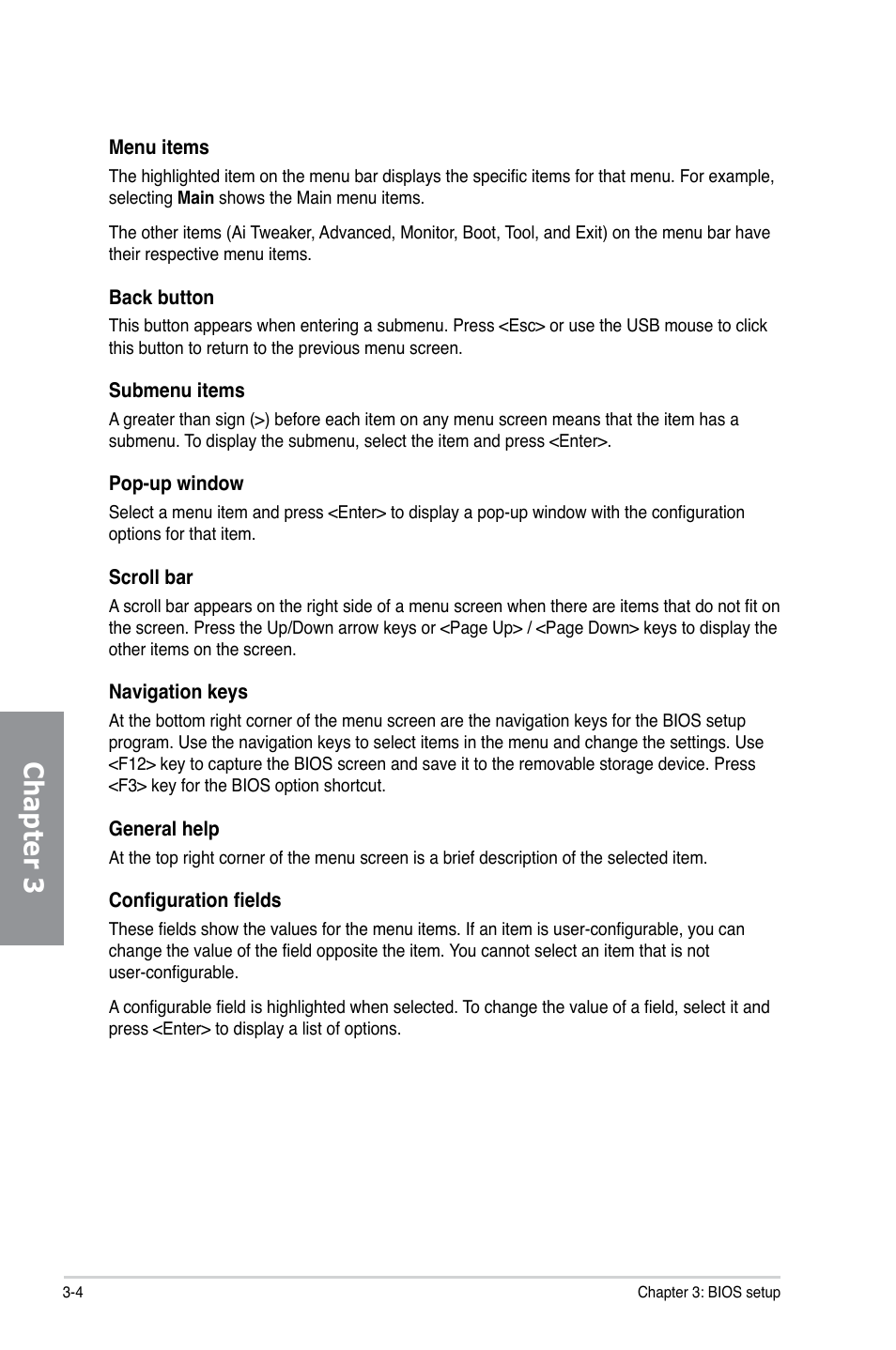 Chapter 3 | Asus SABERTOOTH X79 User Manual | Page 66 / 148