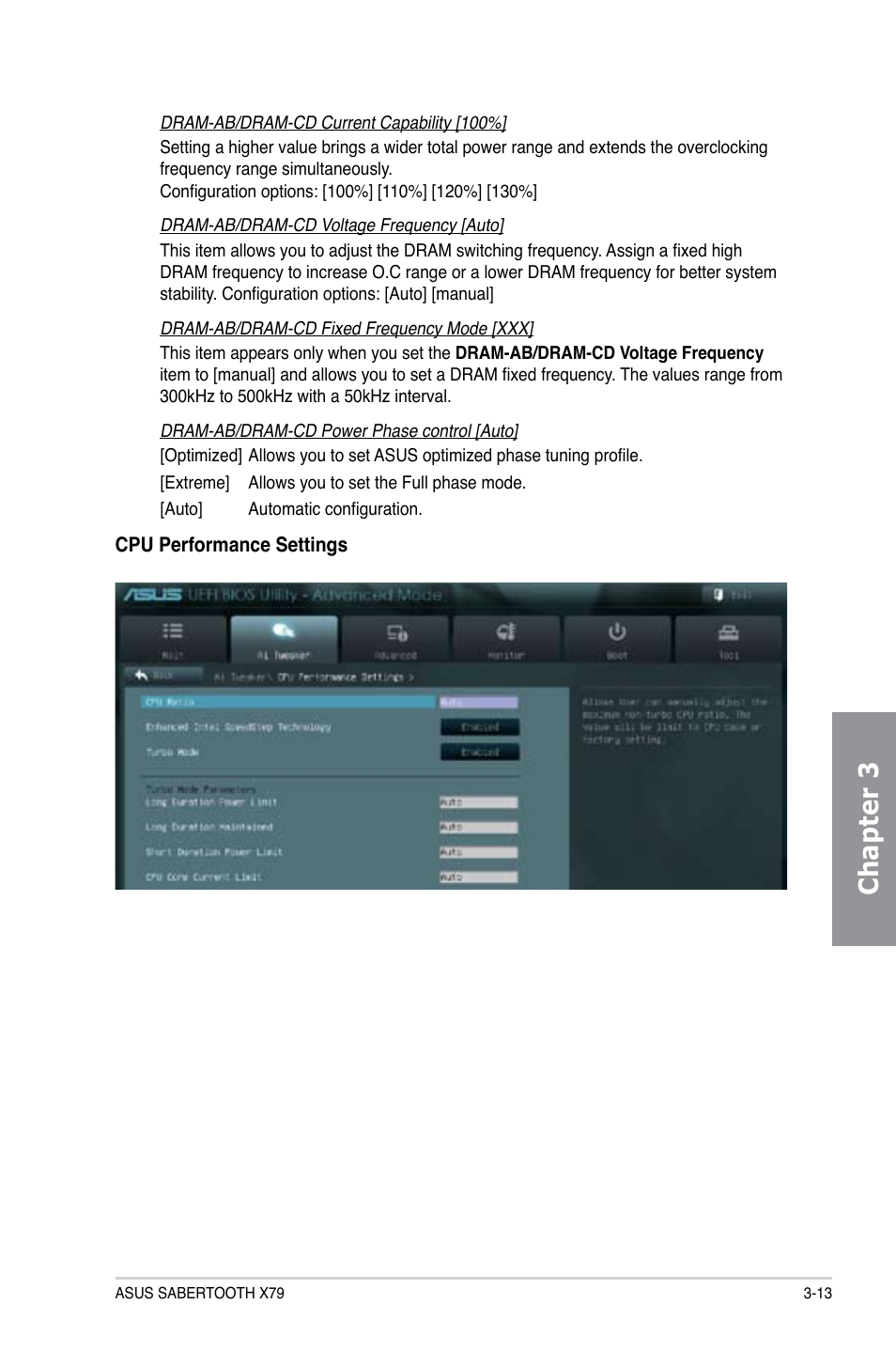 Chapter 3 | Asus SABERTOOTH X79 User Manual | Page 75 / 148