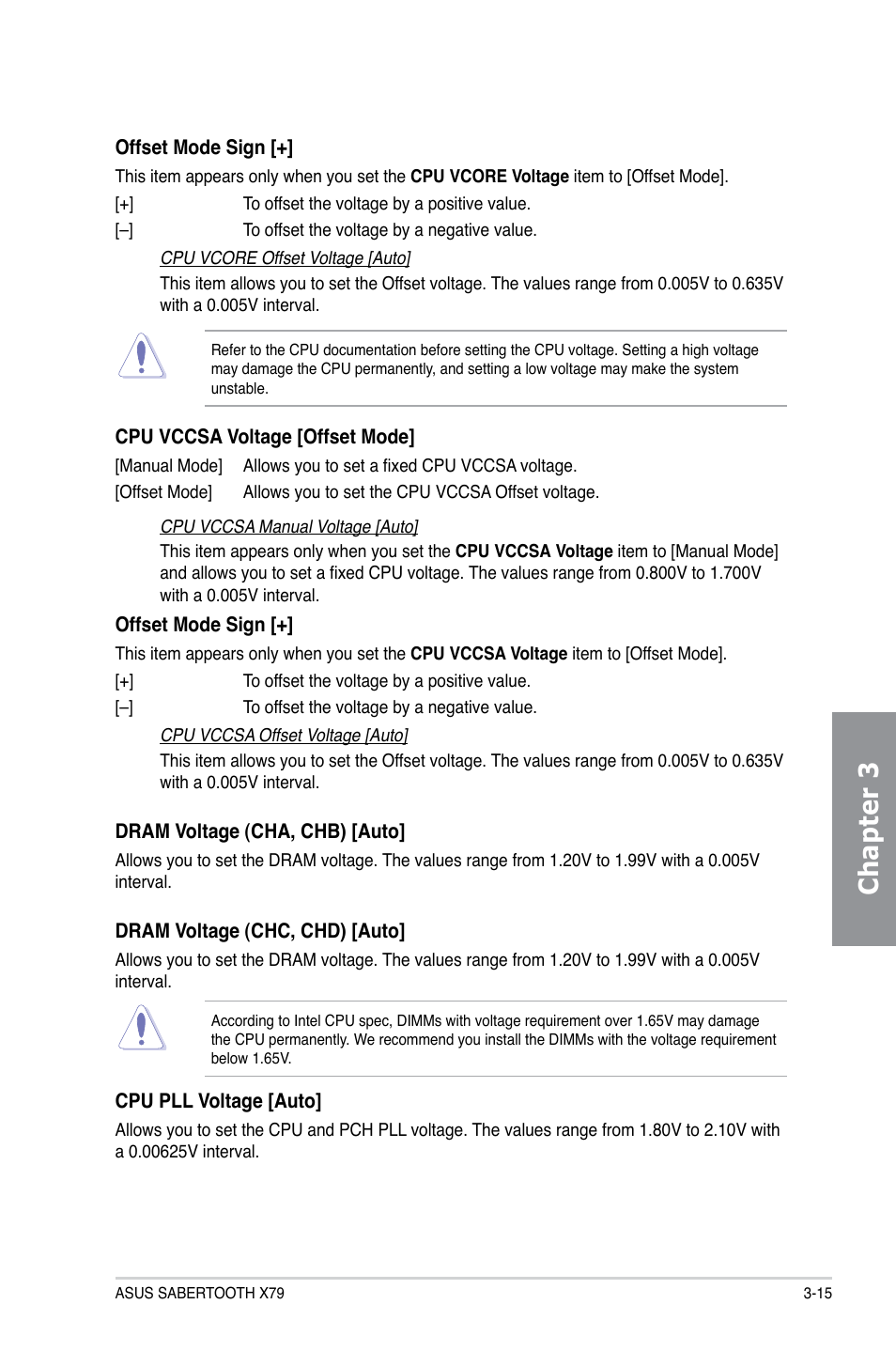 Chapter 3 | Asus SABERTOOTH X79 User Manual | Page 77 / 148