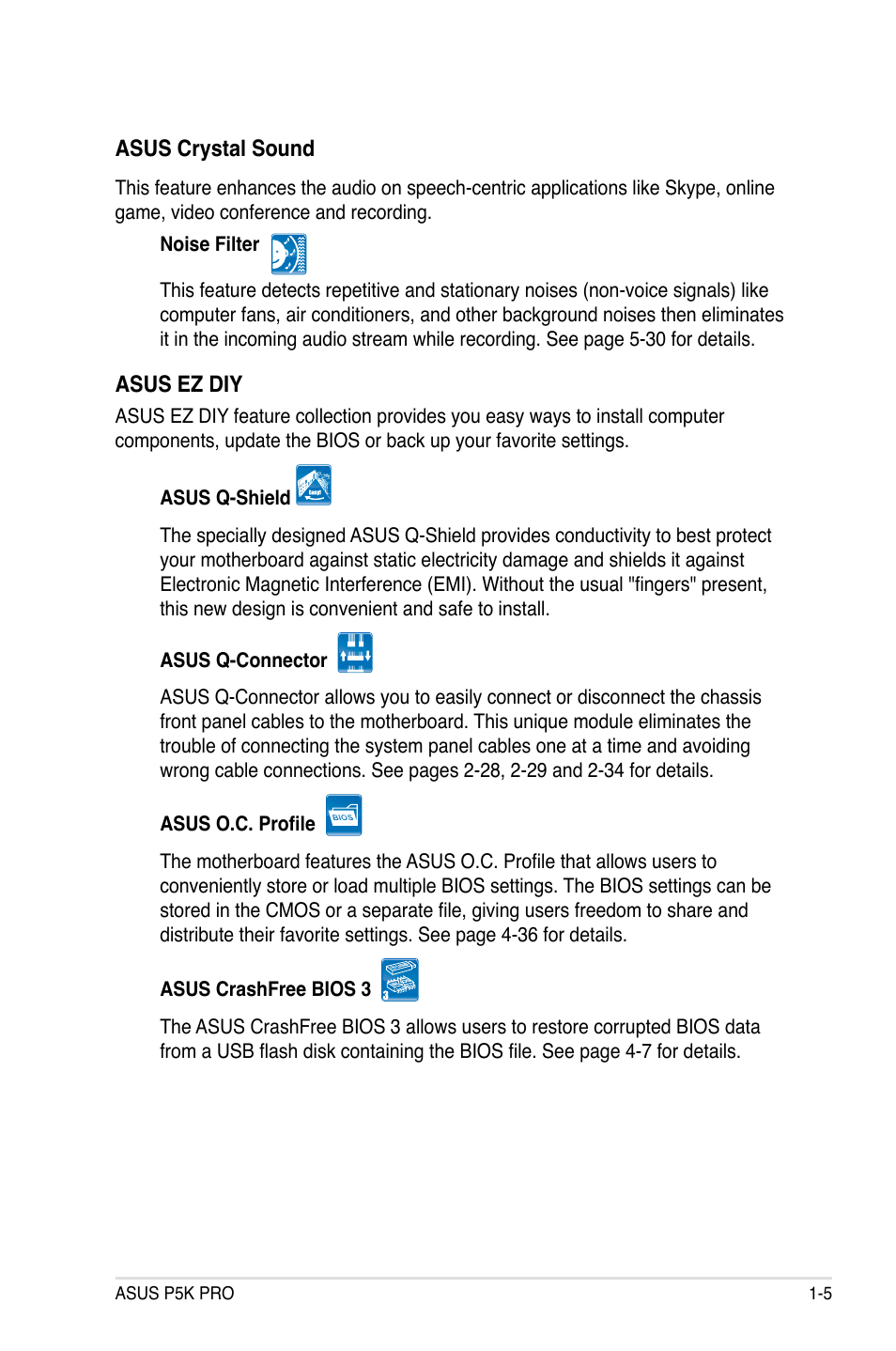 Asus P5K Pro User Manual | Page 21 / 166