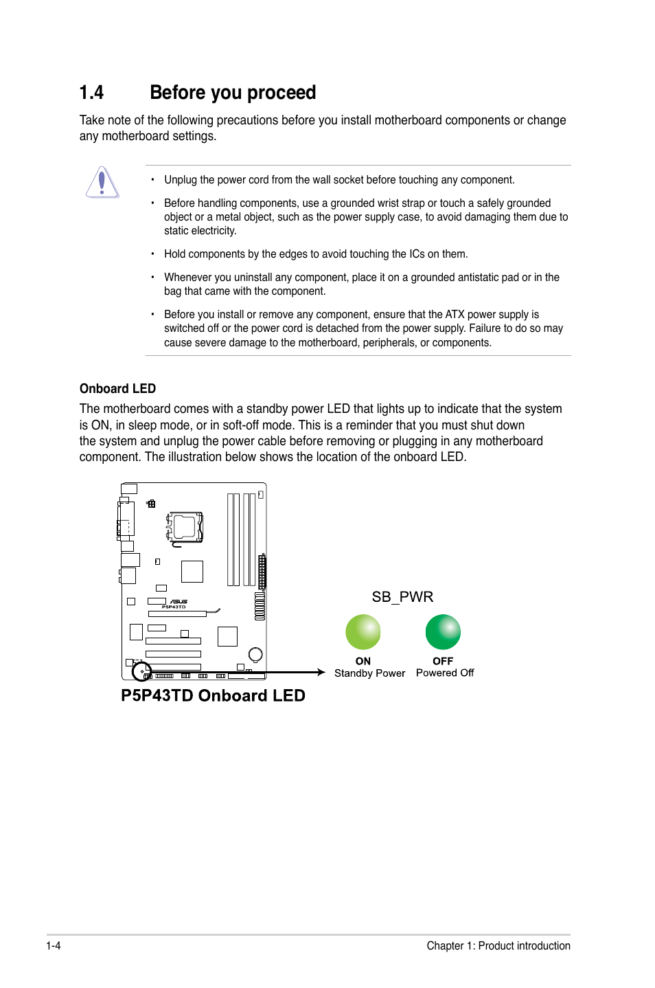 4 before you proceed, Before you proceed -4 | Asus P5P43TD/USB3 User Manual | Page 14 / 62