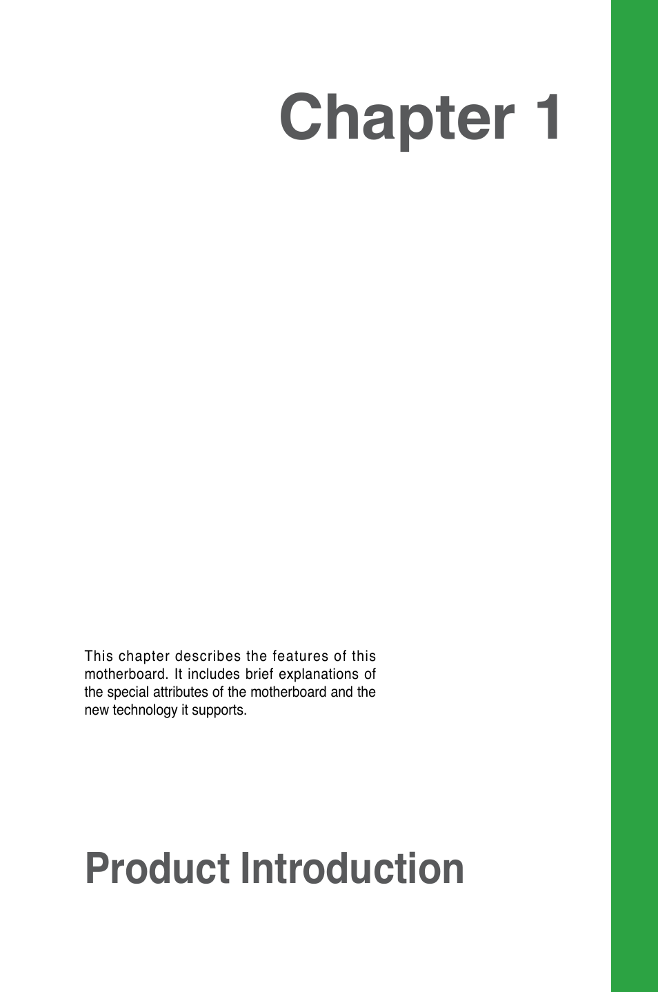 Chapter 1, Product introduction | Asus P5VD2-MX SE User Manual | Page 11 / 78