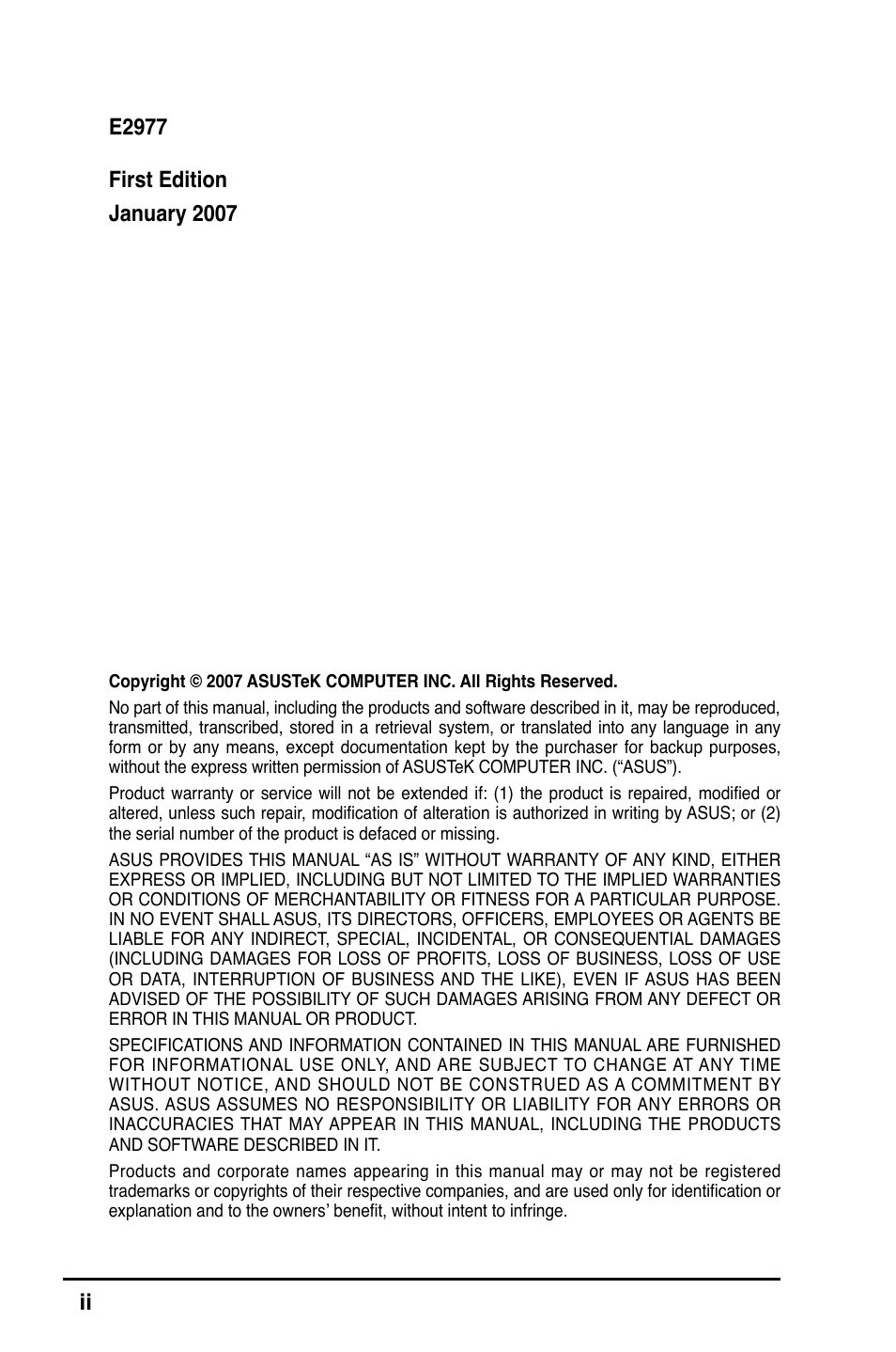 Asus P5VD2-MX SE User Manual | Page 2 / 78