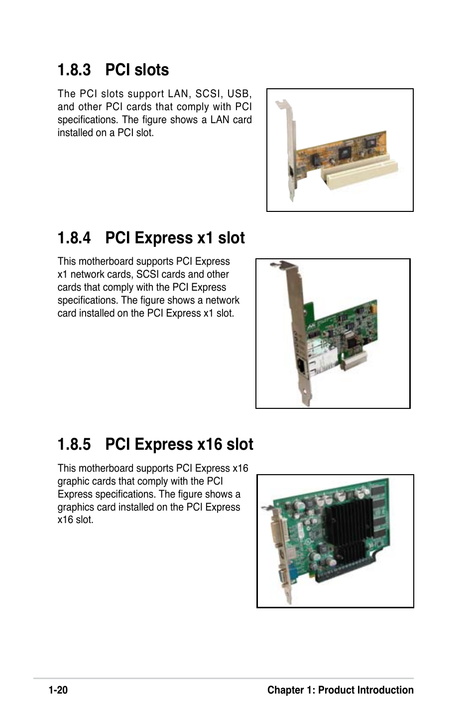 3 pci slots,  pci express x1 slot, 5 pci express x16 slot | Asus P5VD2-MX SE User Manual | Page 30 / 78