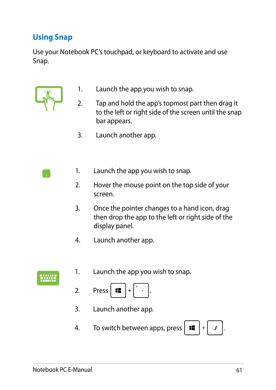 Asus V551LB User Manual | Page 61 / 138