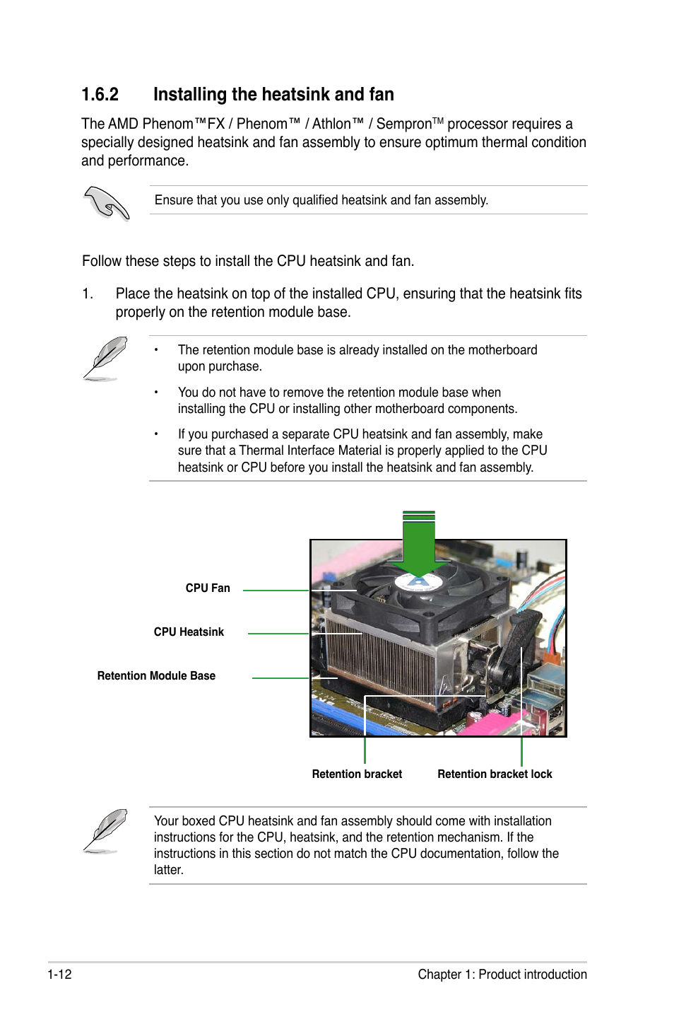 2 installing the heatsink and fan | Asus M3N78-CM User Manual | Page 24 / 110