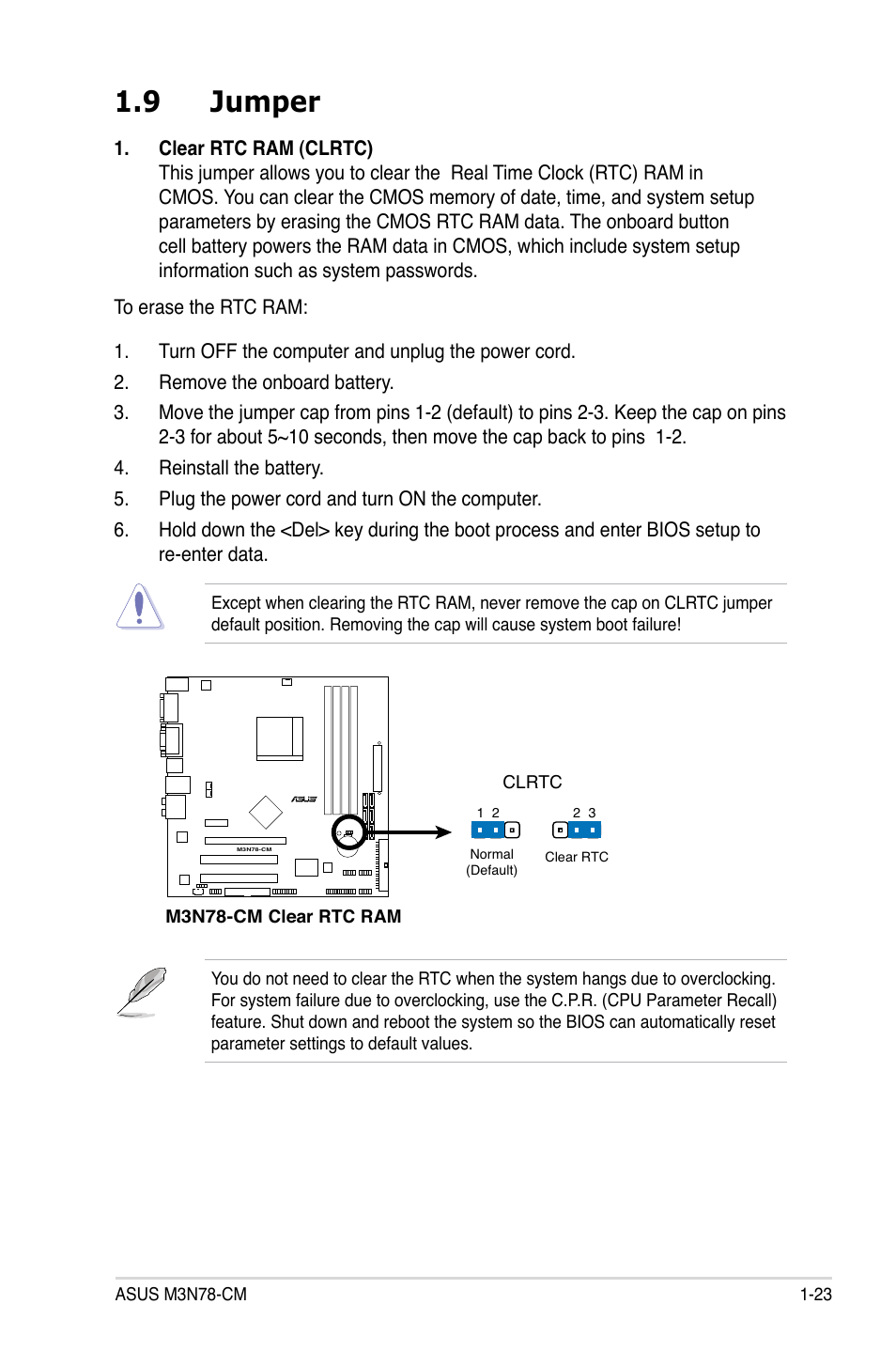 9 jumper | Asus M3N78-CM User Manual | Page 35 / 110