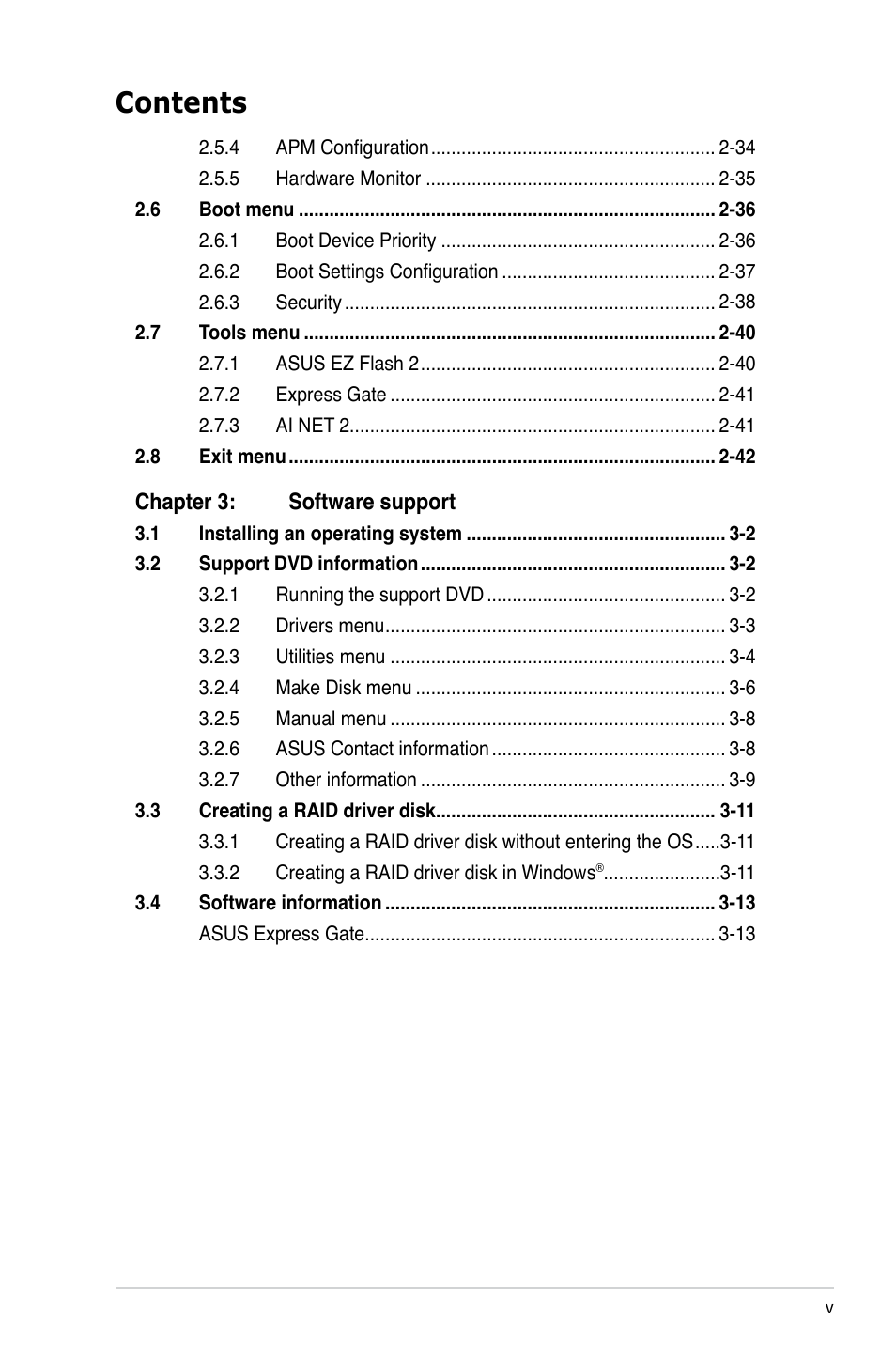 Asus M3N78-CM User Manual | Page 5 / 110