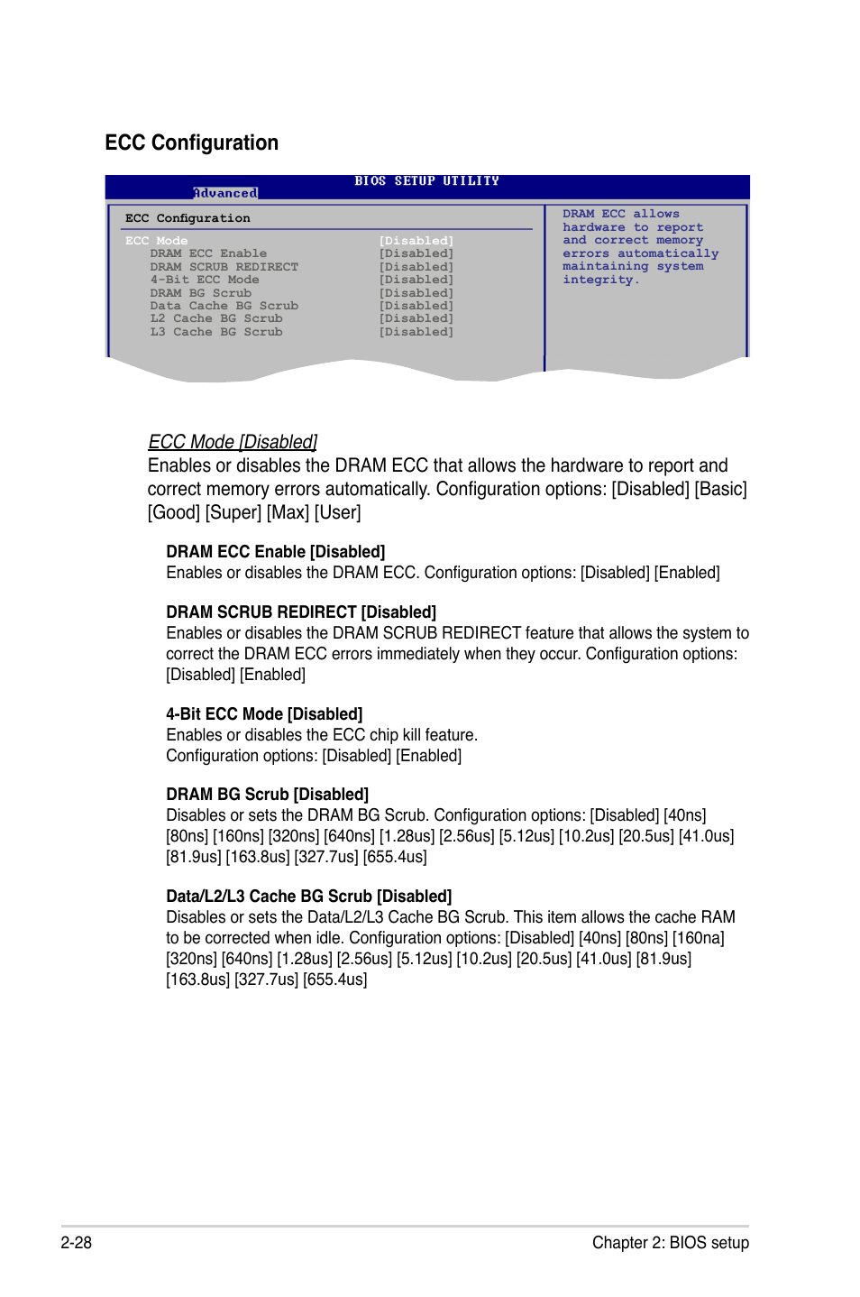 Ecc configuration | Asus M3N78-CM User Manual | Page 74 / 110