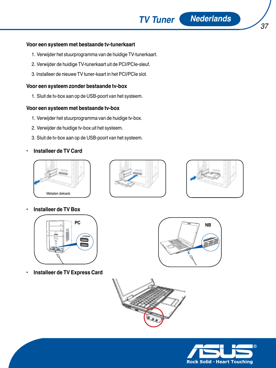 Tv tuner, Nederlands | Asus TV TUNER CARD(NTSC) User Manual | Page 38 / 146