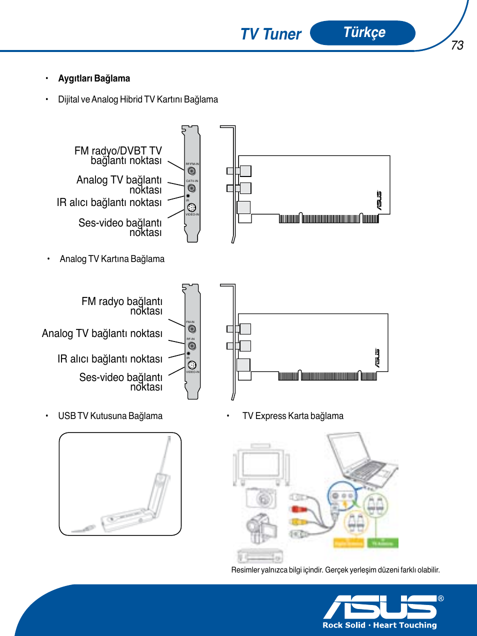 Tv tuner, Türkçe | Asus TV TUNER CARD(NTSC) User Manual | Page 74 / 146