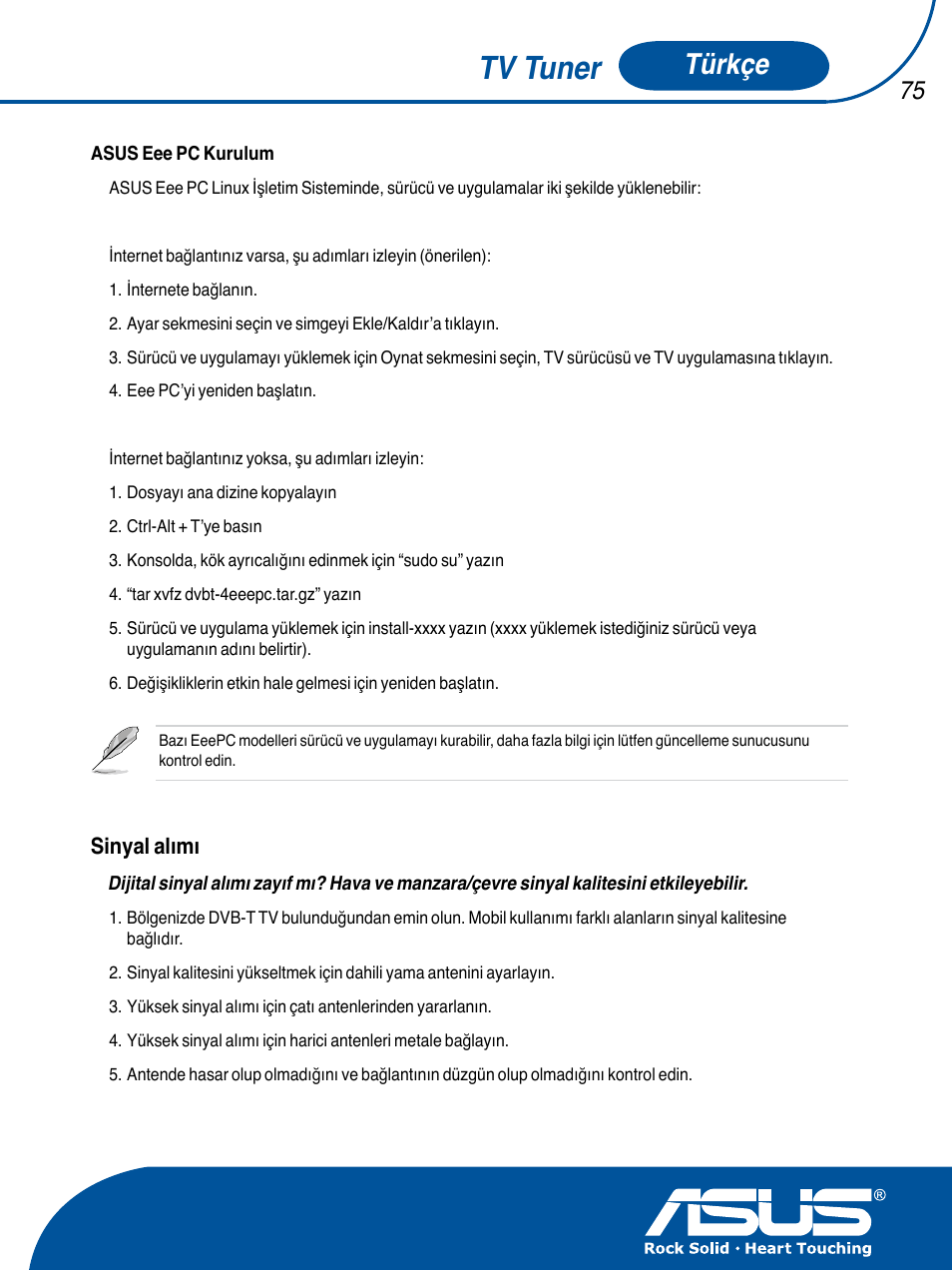 Tv tuner, Türkçe | Asus TV TUNER CARD(NTSC) User Manual | Page 76 / 146