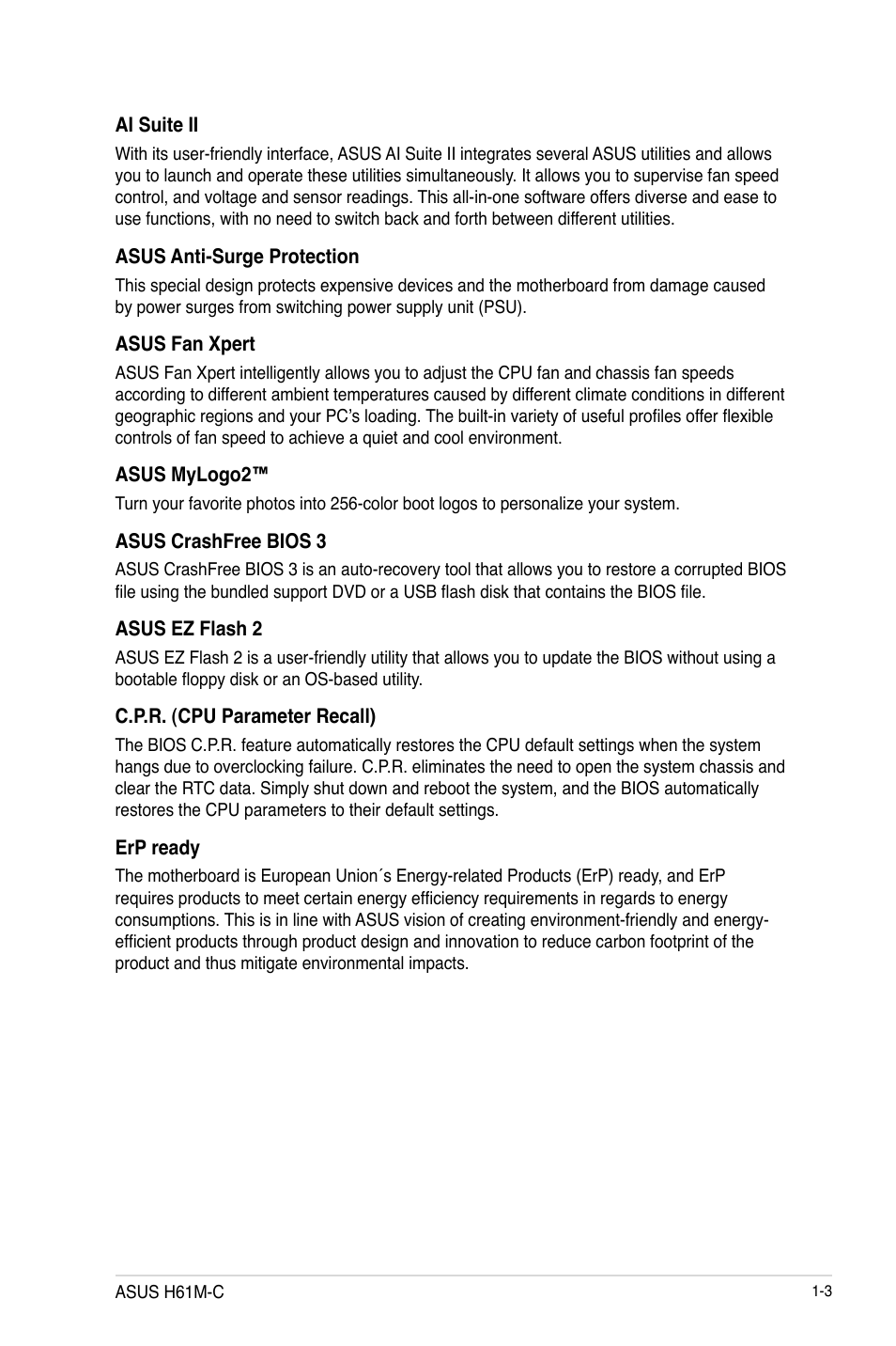 Asus H61M-C User Manual | Page 15 / 72