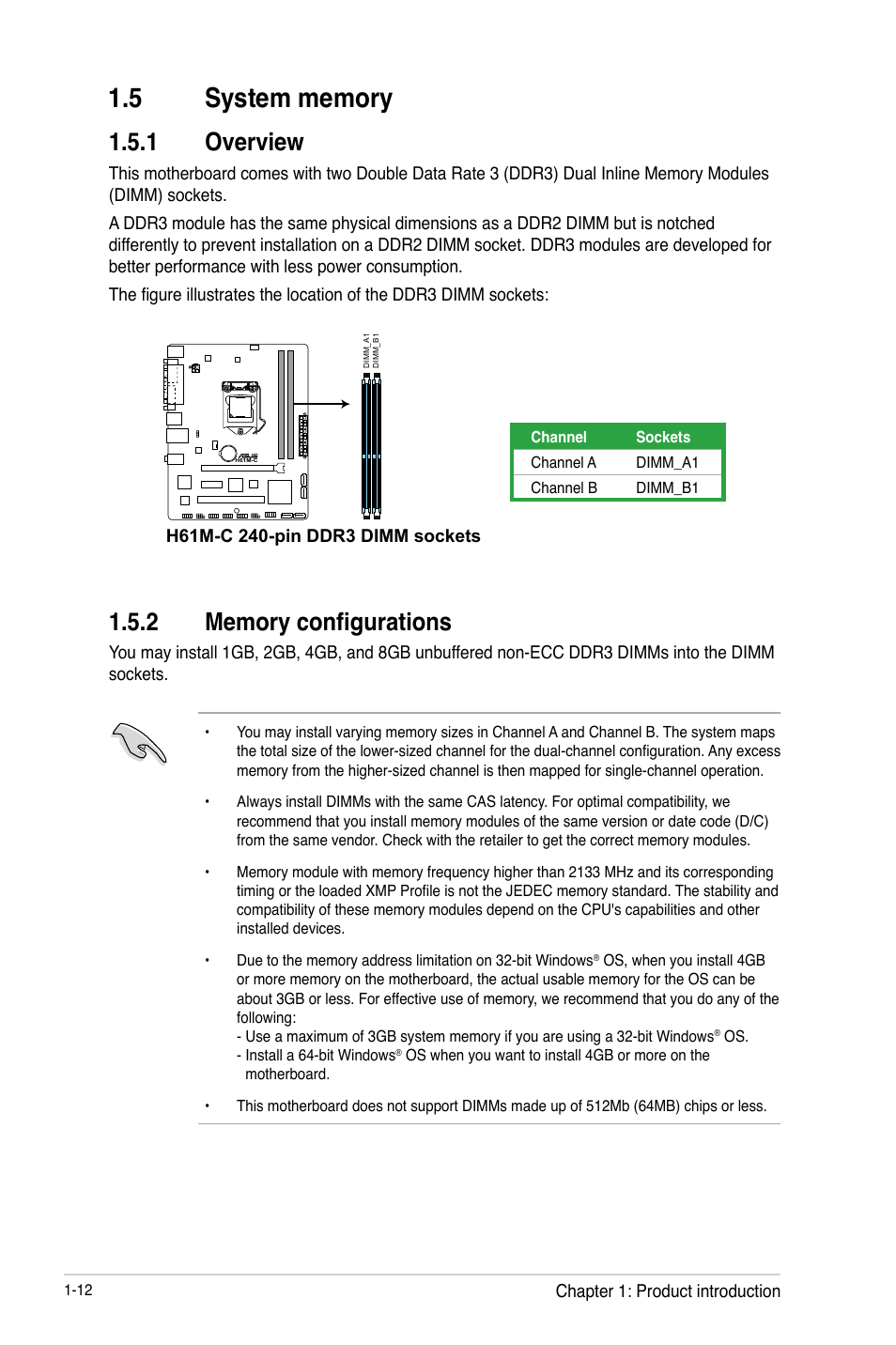 1 overview | Asus H61M-C User Manual | Page 24 / 72