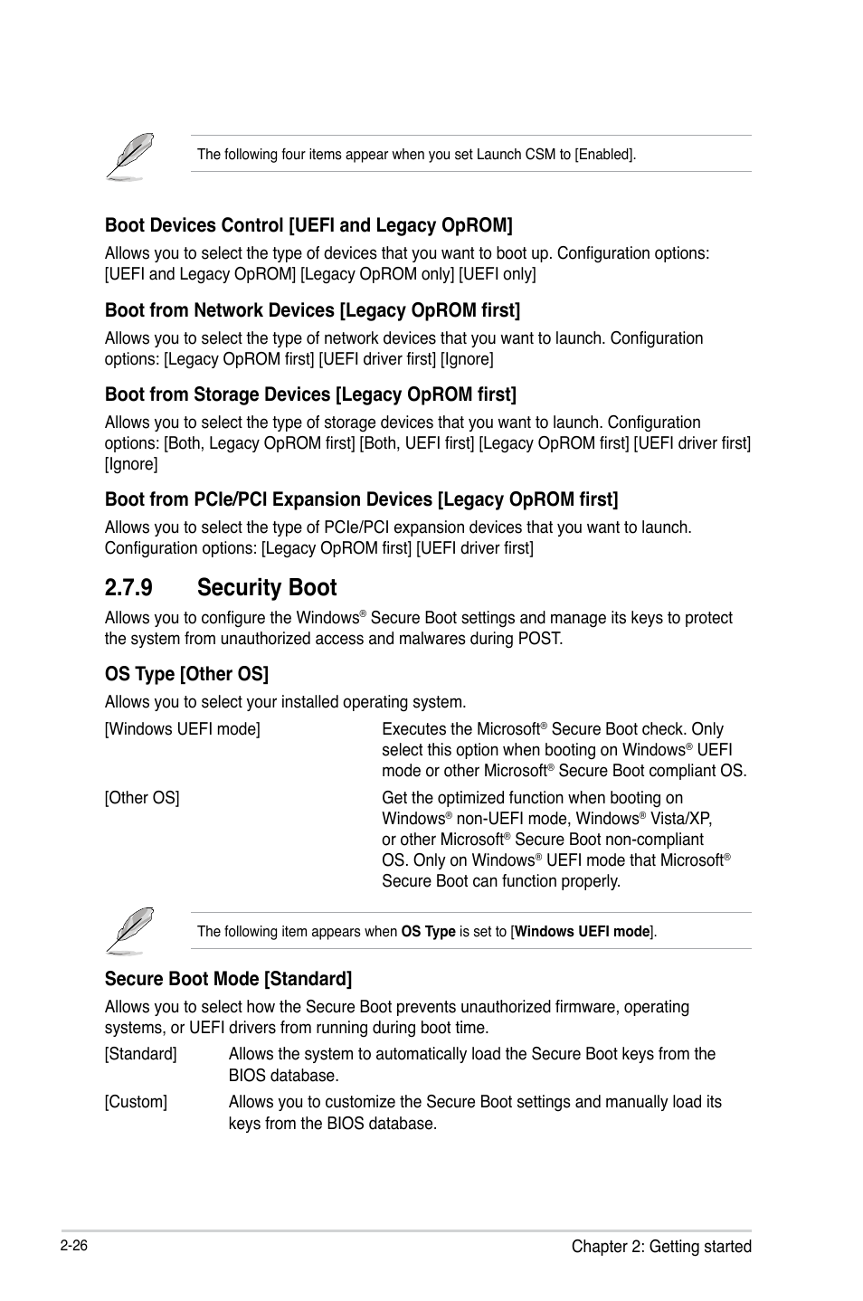 9 security boot | Asus H61M-C User Manual | Page 62 / 72