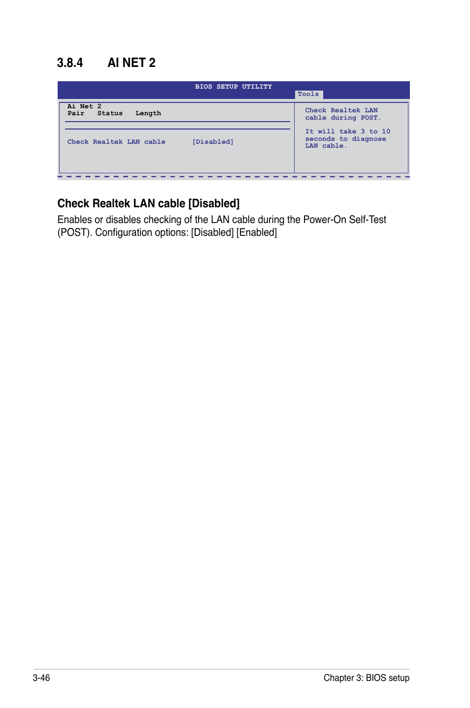 4 ai net 2, Check realtek lan cable [disabled | Asus Crosshair III Formula User Manual | Page 120 / 170