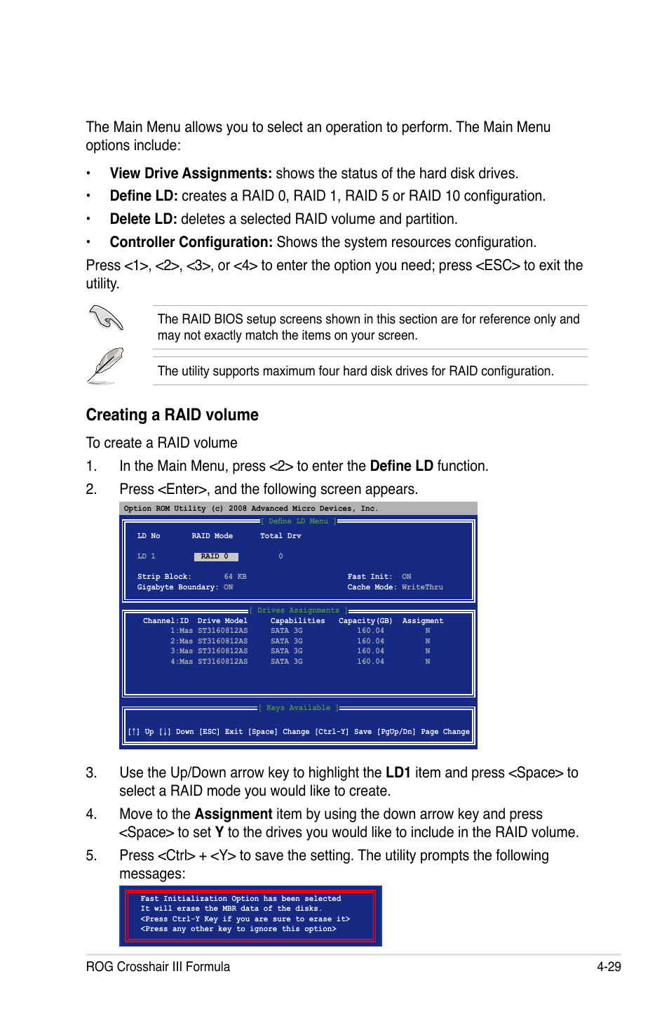 Creating a raid volume | Asus Crosshair III Formula User Manual | Page 153 / 170