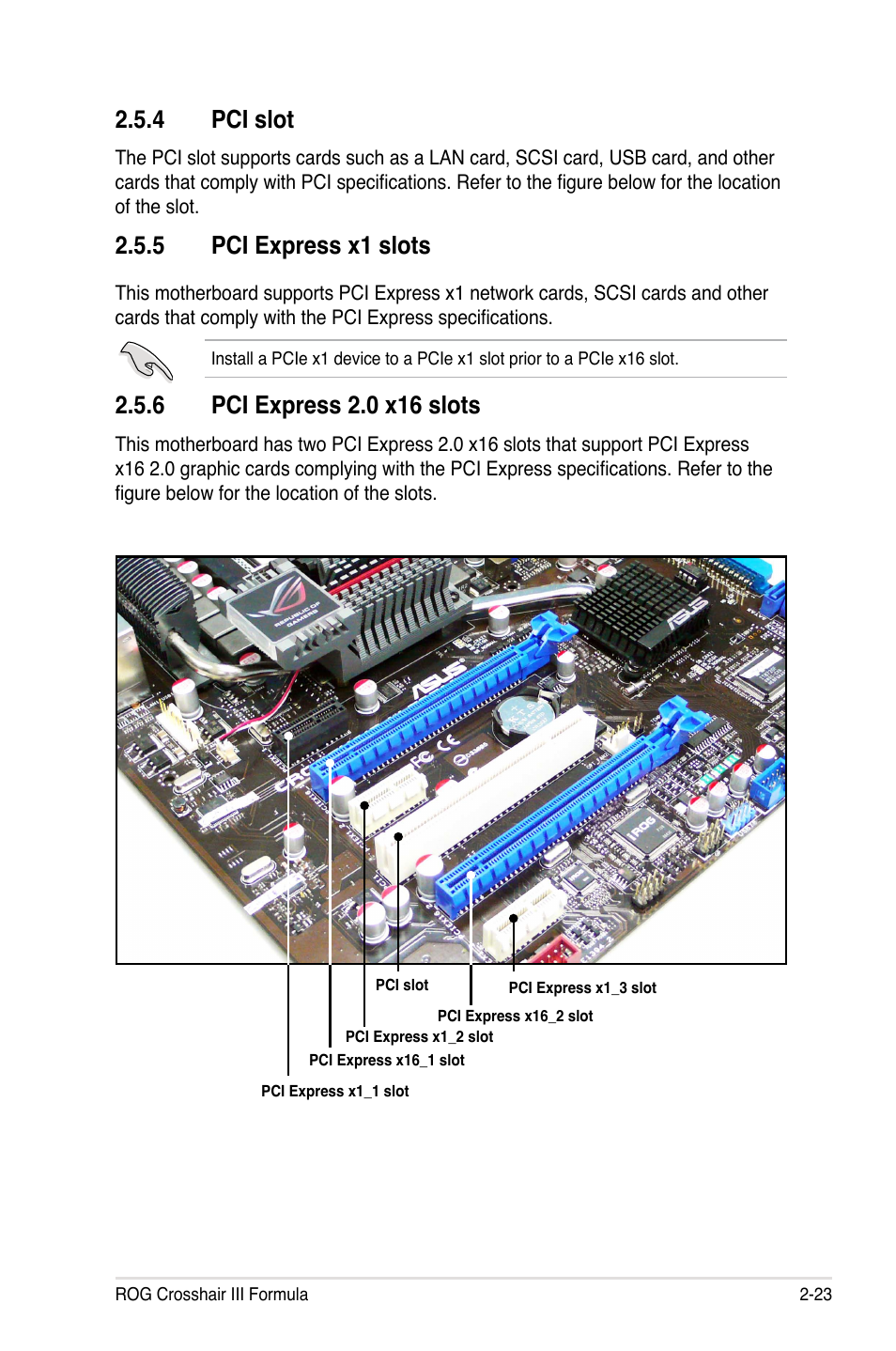 4 pci slot, 5 pci express x1 slots | Asus Crosshair III Formula User Manual | Page 51 / 170