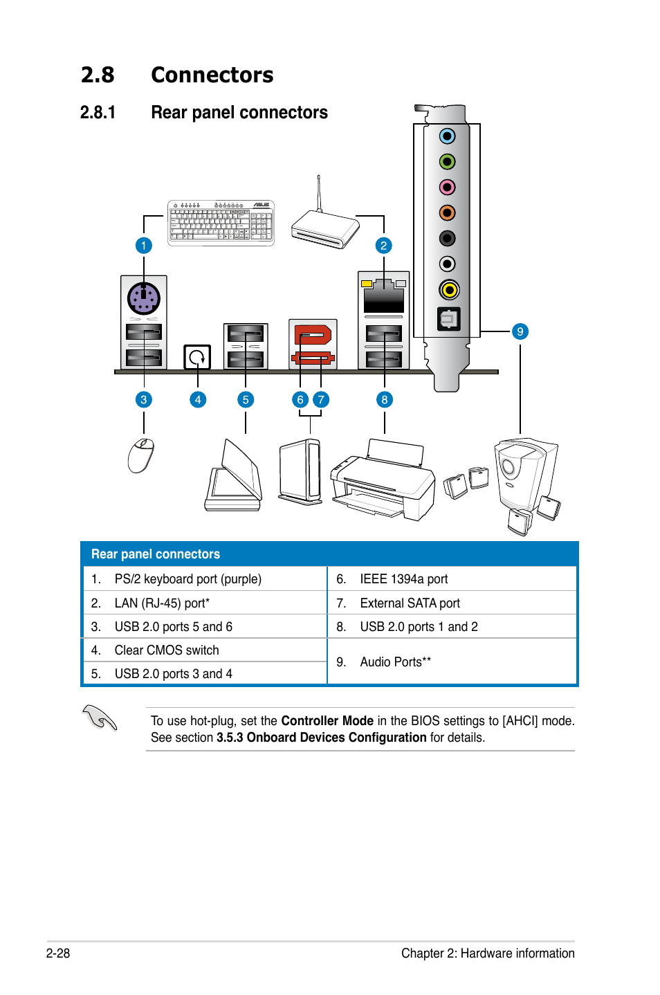 8 connectors, 1 rear panel connectors | Asus Crosshair III Formula User Manual | Page 56 / 170