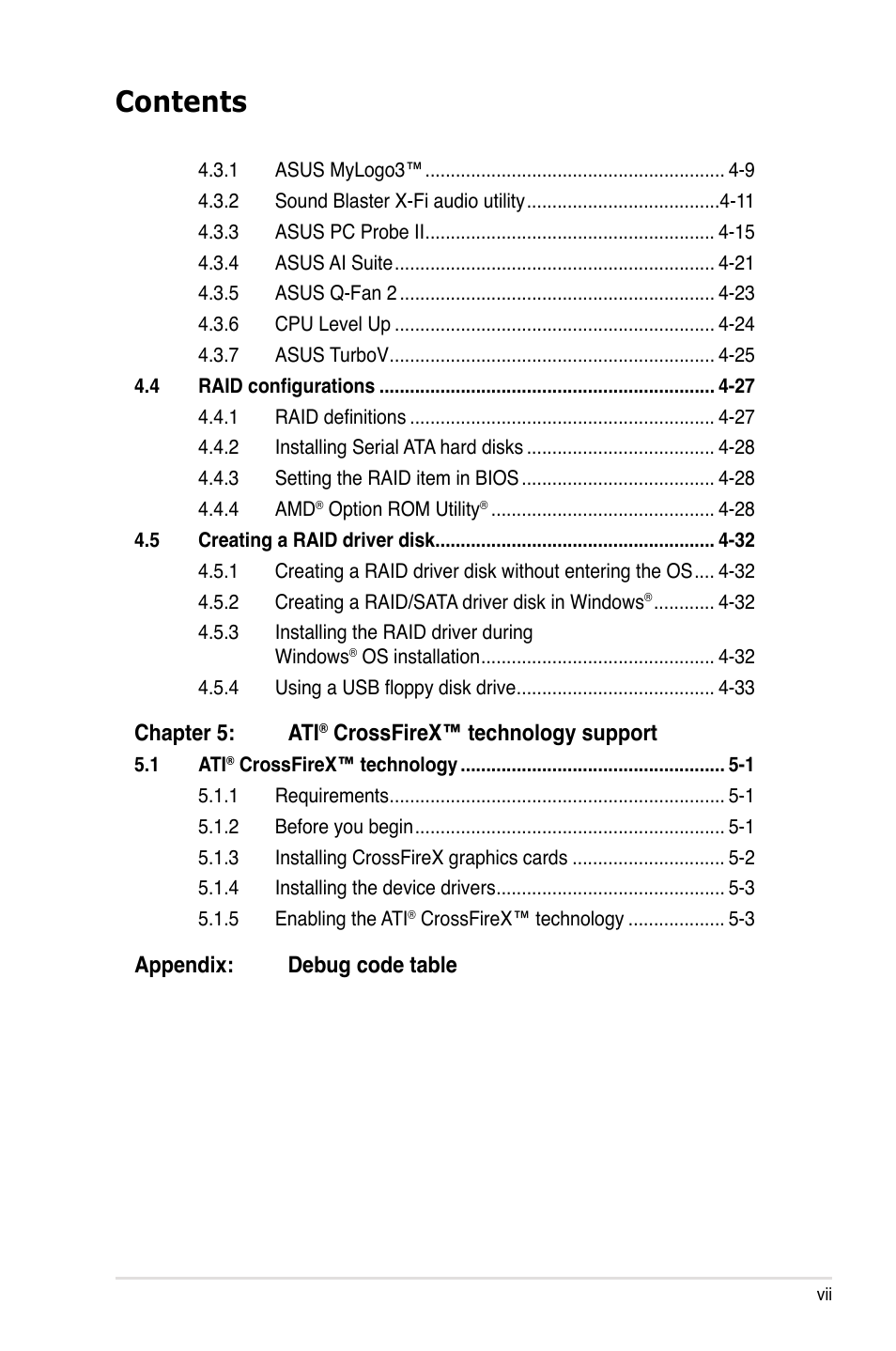 Asus Crosshair III Formula User Manual | Page 7 / 170