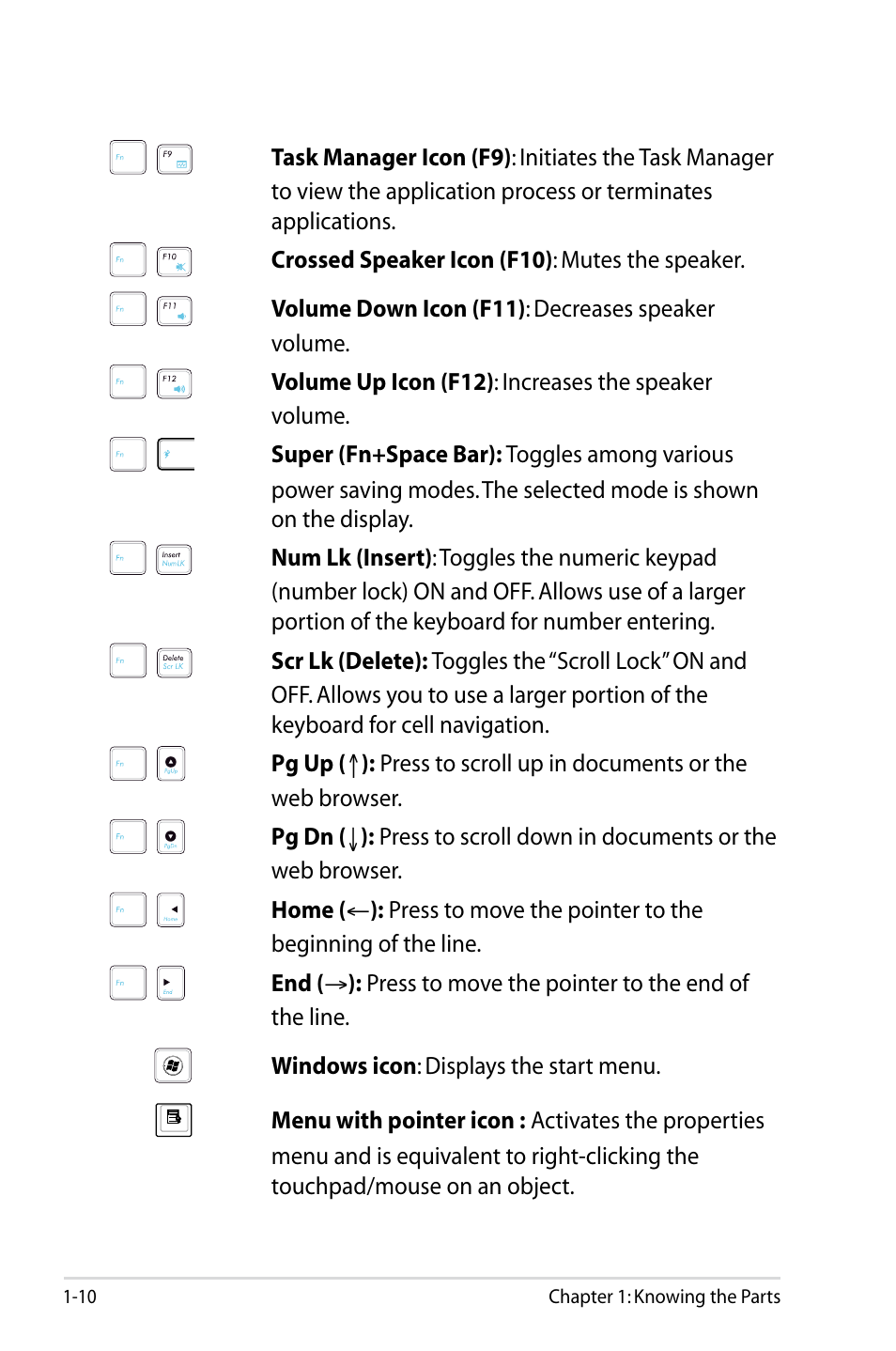 Asus Eee PC 1005HAB User Manual | Page 18 / 82