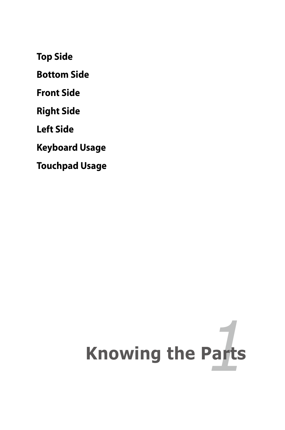 Knowing the parts | Asus Eee PC 1005HAB User Manual | Page 9 / 82