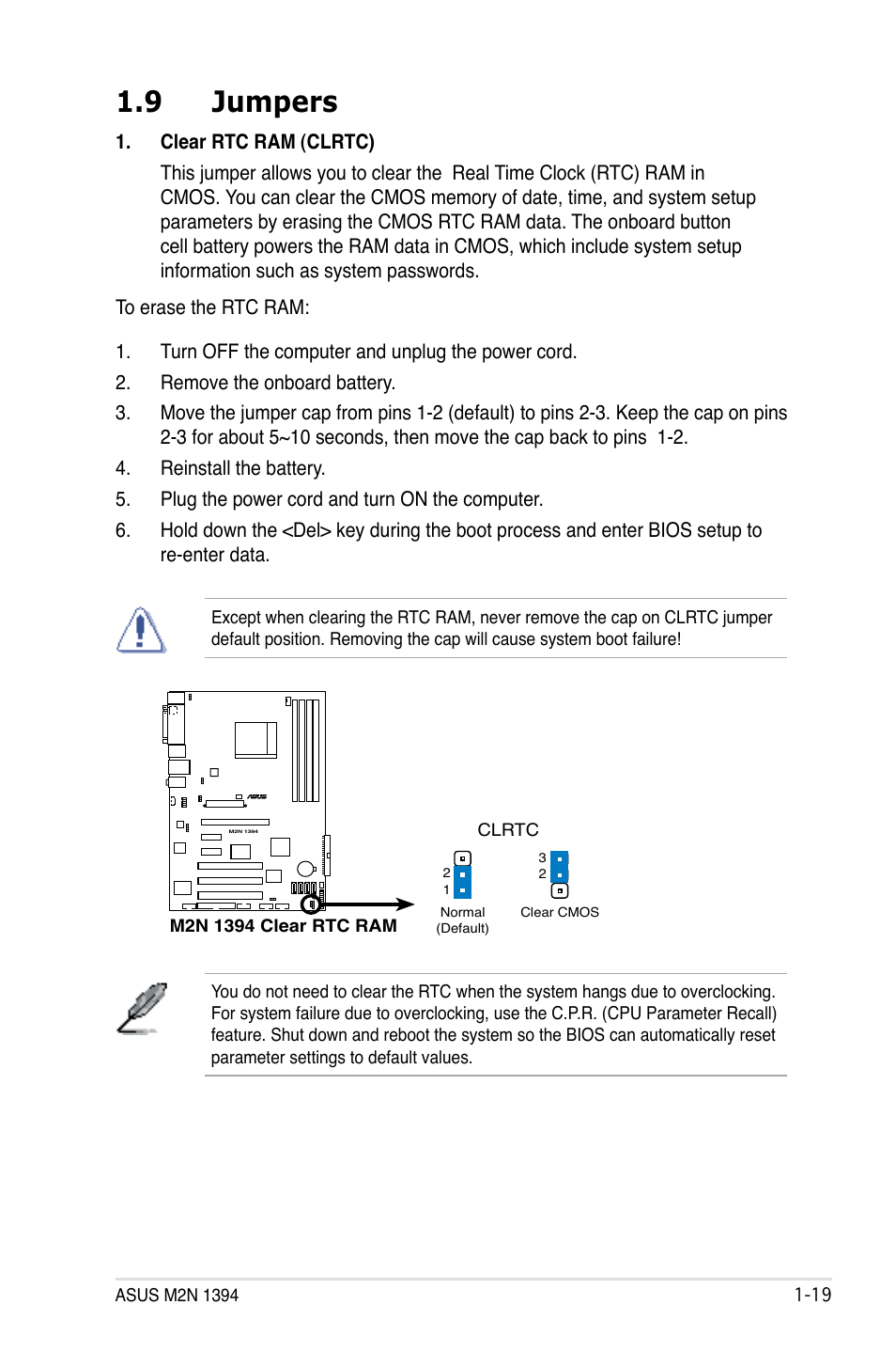 9 jumpers | Asus M2N 1394 User Manual | Page 29 / 88