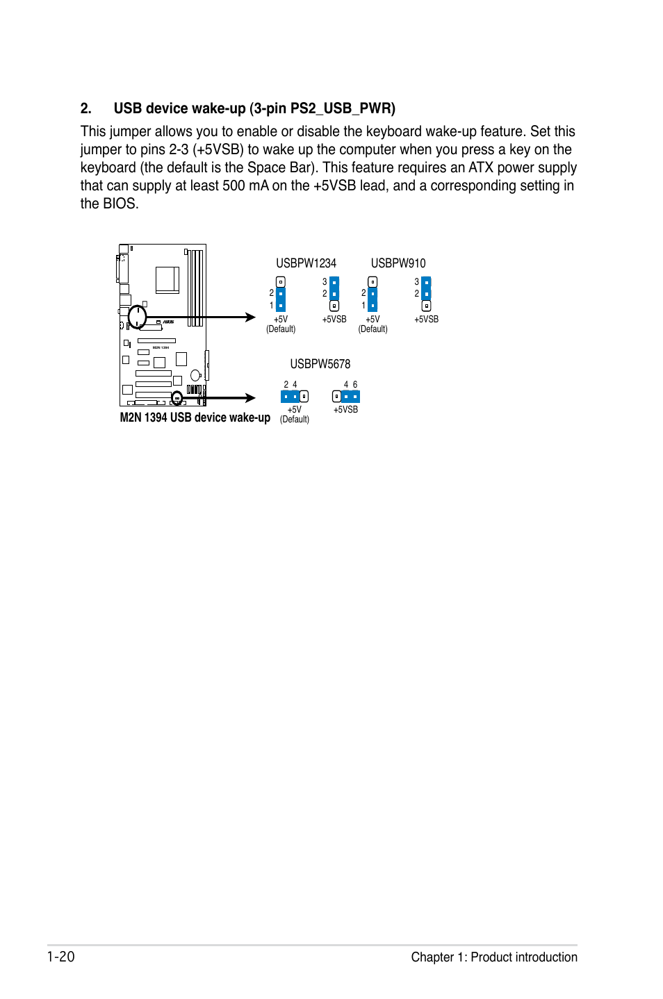 20 chapter 1: product introduction | Asus M2N 1394 User Manual | Page 30 / 88