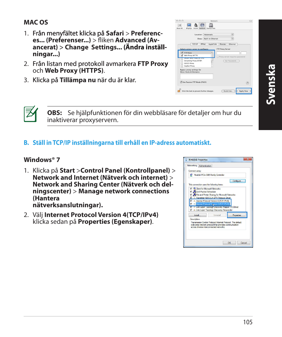Sv ensk a | Asus RT-N66U (VER.B1) User Manual | Page 105 / 182